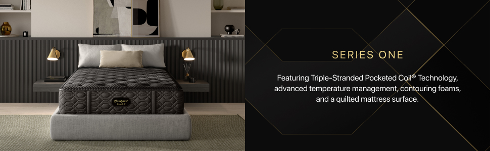 SERIES ONE - Featuring Triple-Stranded Pocketed Coil® Technology, advanced temperature management, contouring foams, and a quilted mattress surface.