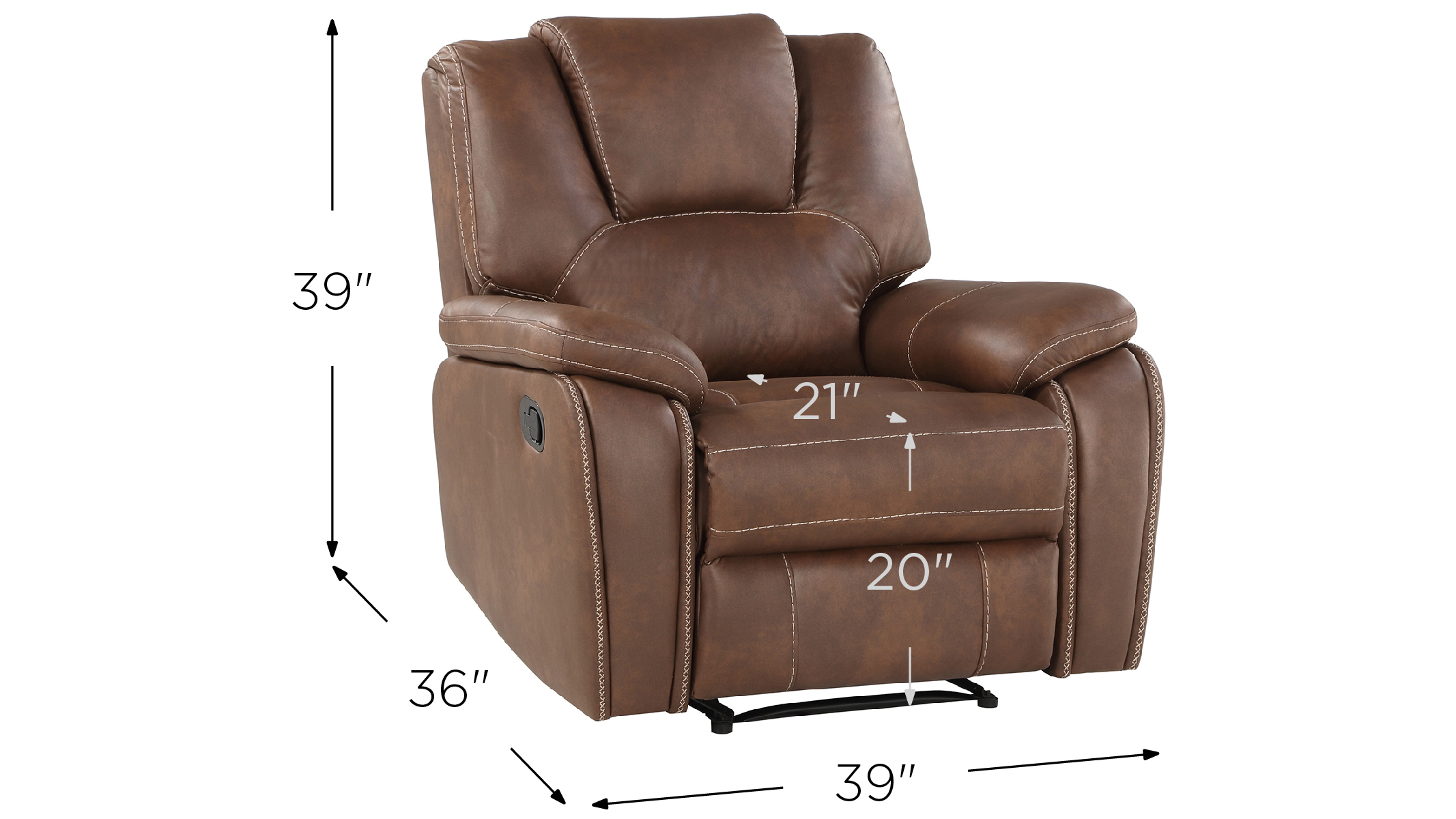Tavion leather 20 manual recliner deals