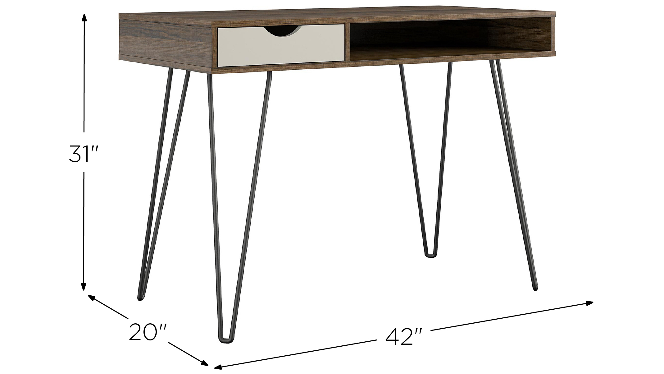 Novogratz Concord Computer Desk with Storage | Raymour & Flanigan