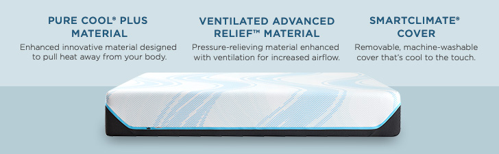 Tempur-Pedic ProBreeze 2.0 Mattress Set, Low Profile - Thumbnail 4