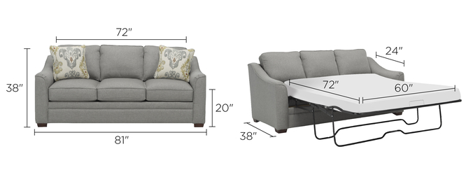 Hazelton Queen Sleeper Sofa Dimensions