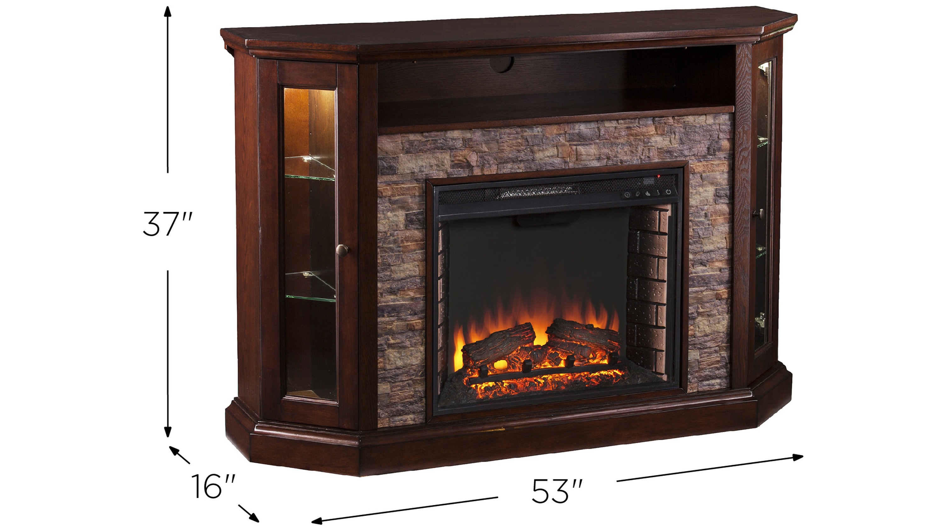 Redding Convertible Media Fireplace Dimensions
