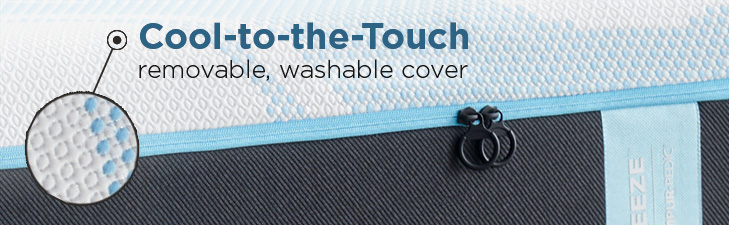Cool-to-the-Touch removable, washable cover