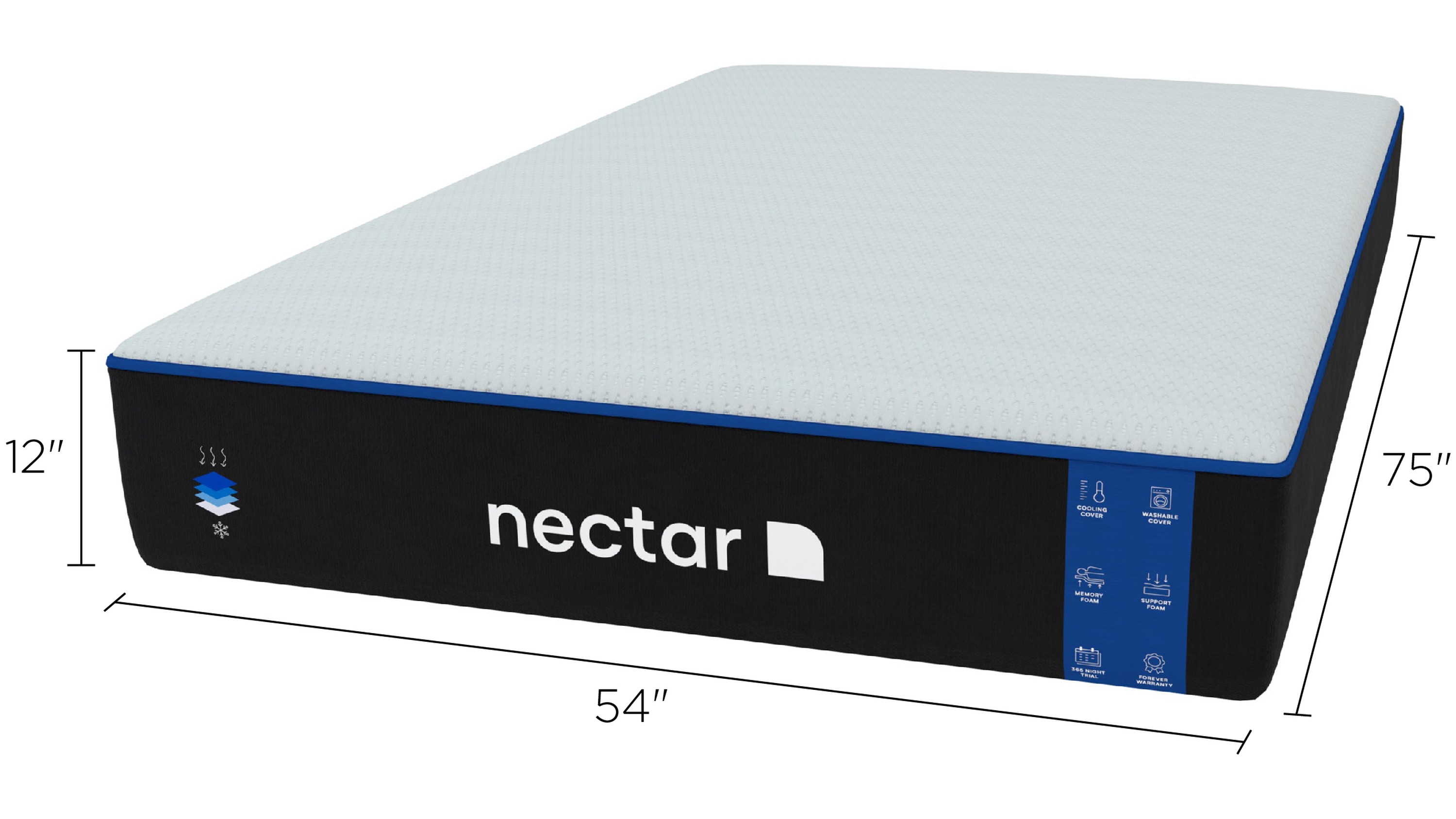 Nectar Medium Memory Foam Mattress Dimensions