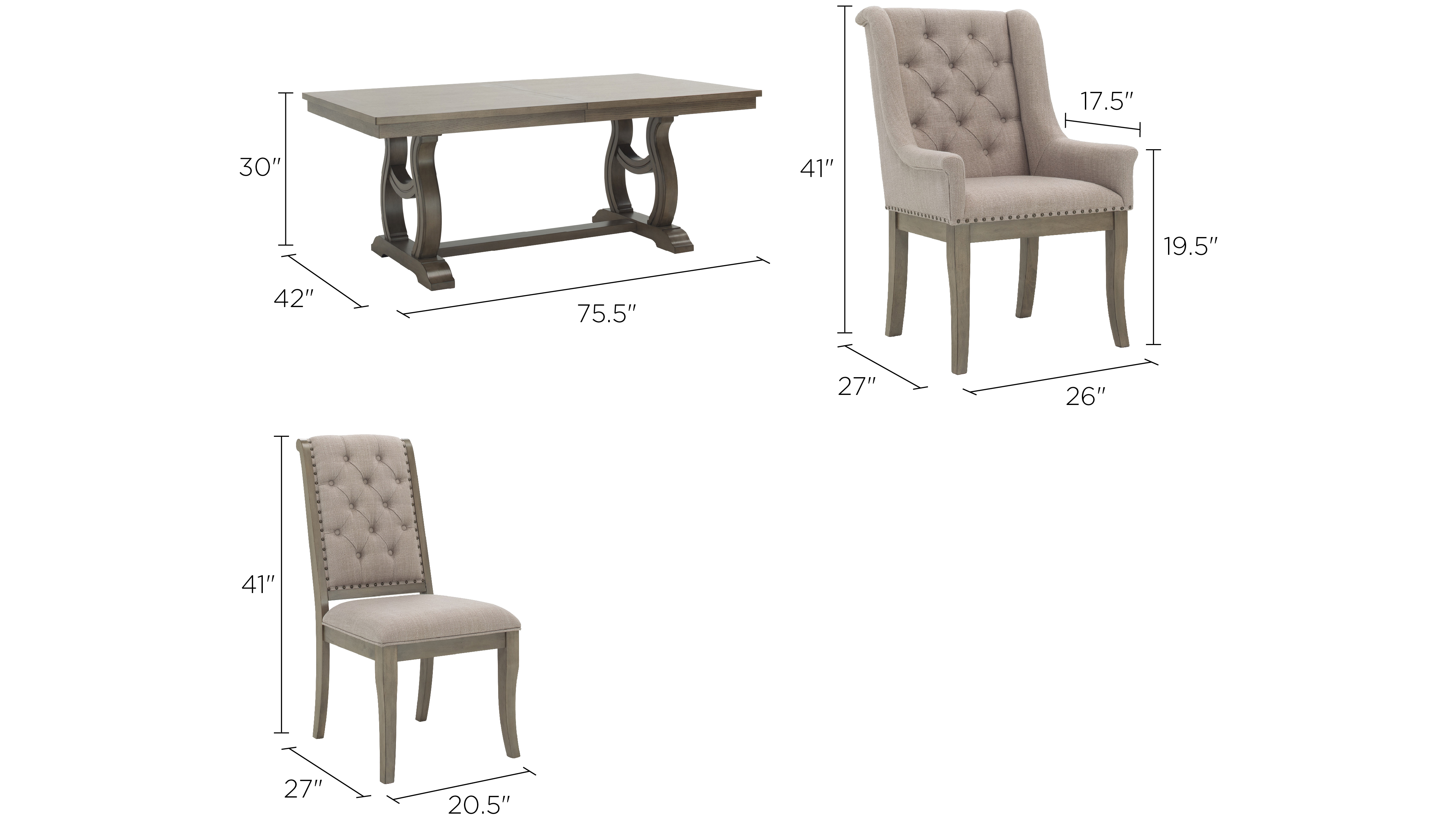 Lorient 7 online piece dining set