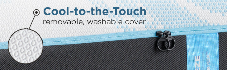 Cool-to-the-Touch removable, washable cover