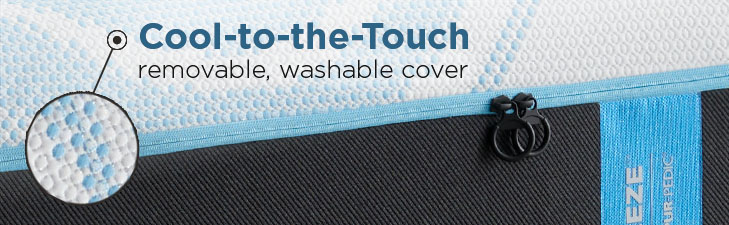 Cool-to-the-Touch removable, washable cover
