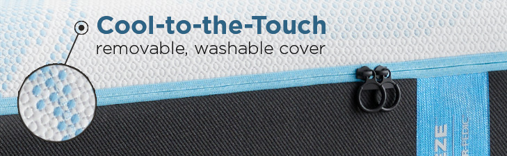 Cool-to-the-Touch removable, washable cover