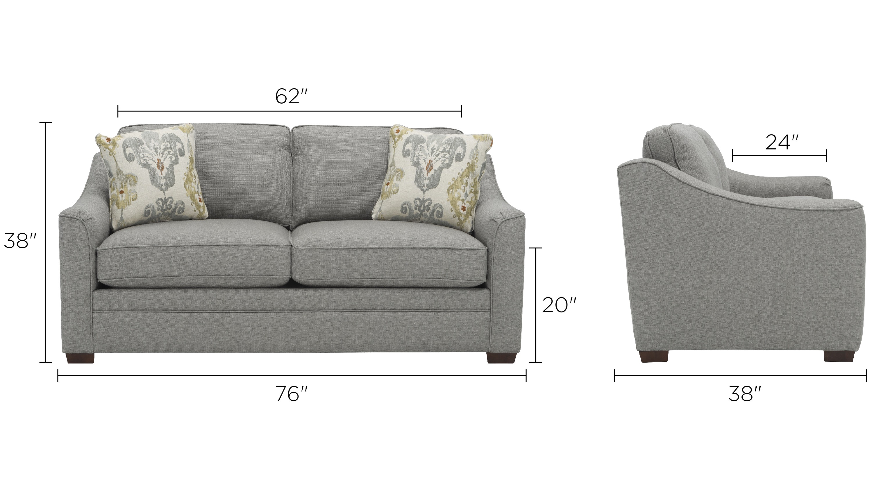 Hazelton Apartment Sofa Dimensions