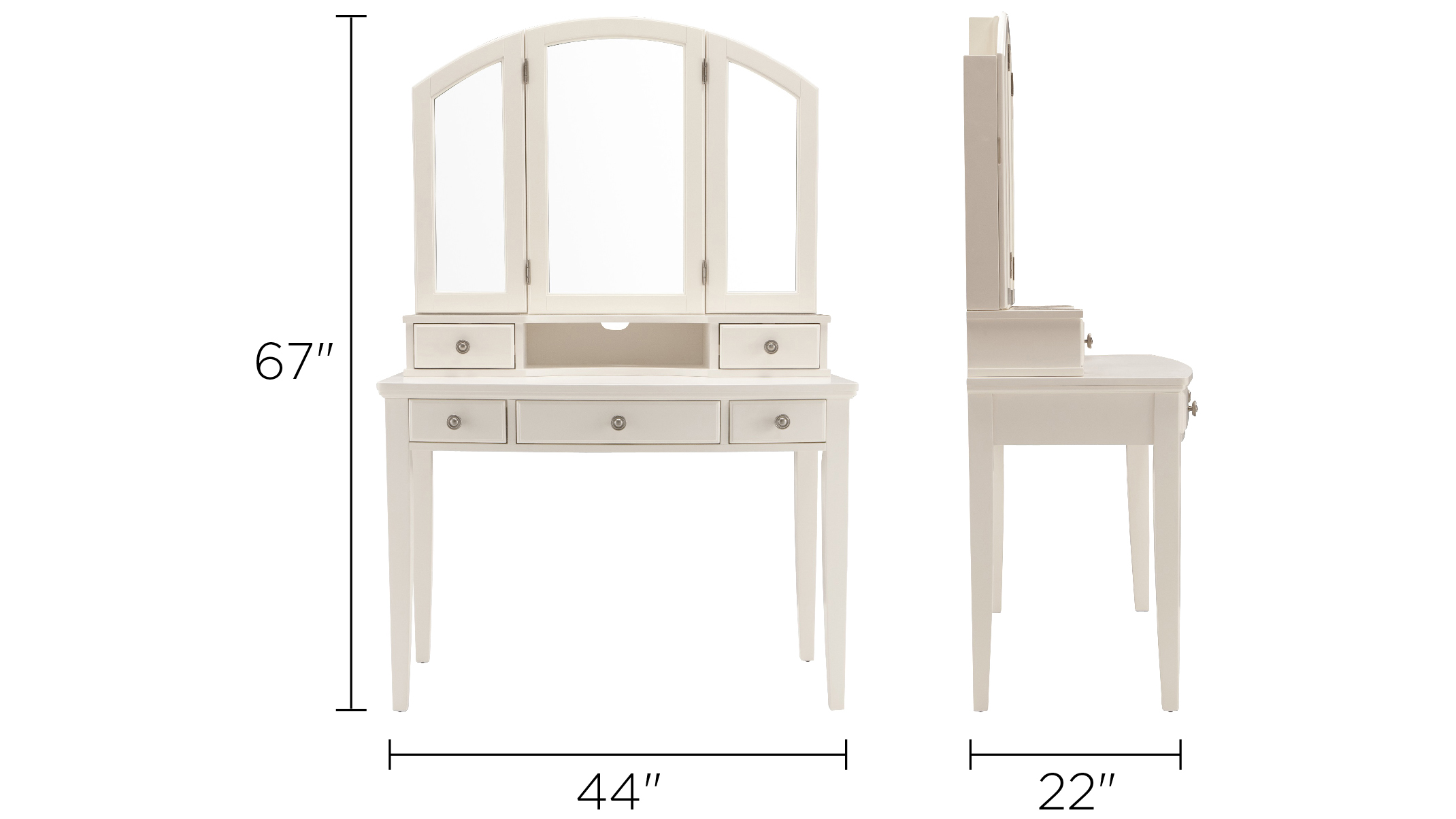 Kylie collection online desk with hutch