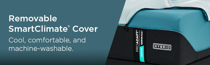 Removable SmartClimate&reg; Cover Cool, comfortable, and machine-washable.