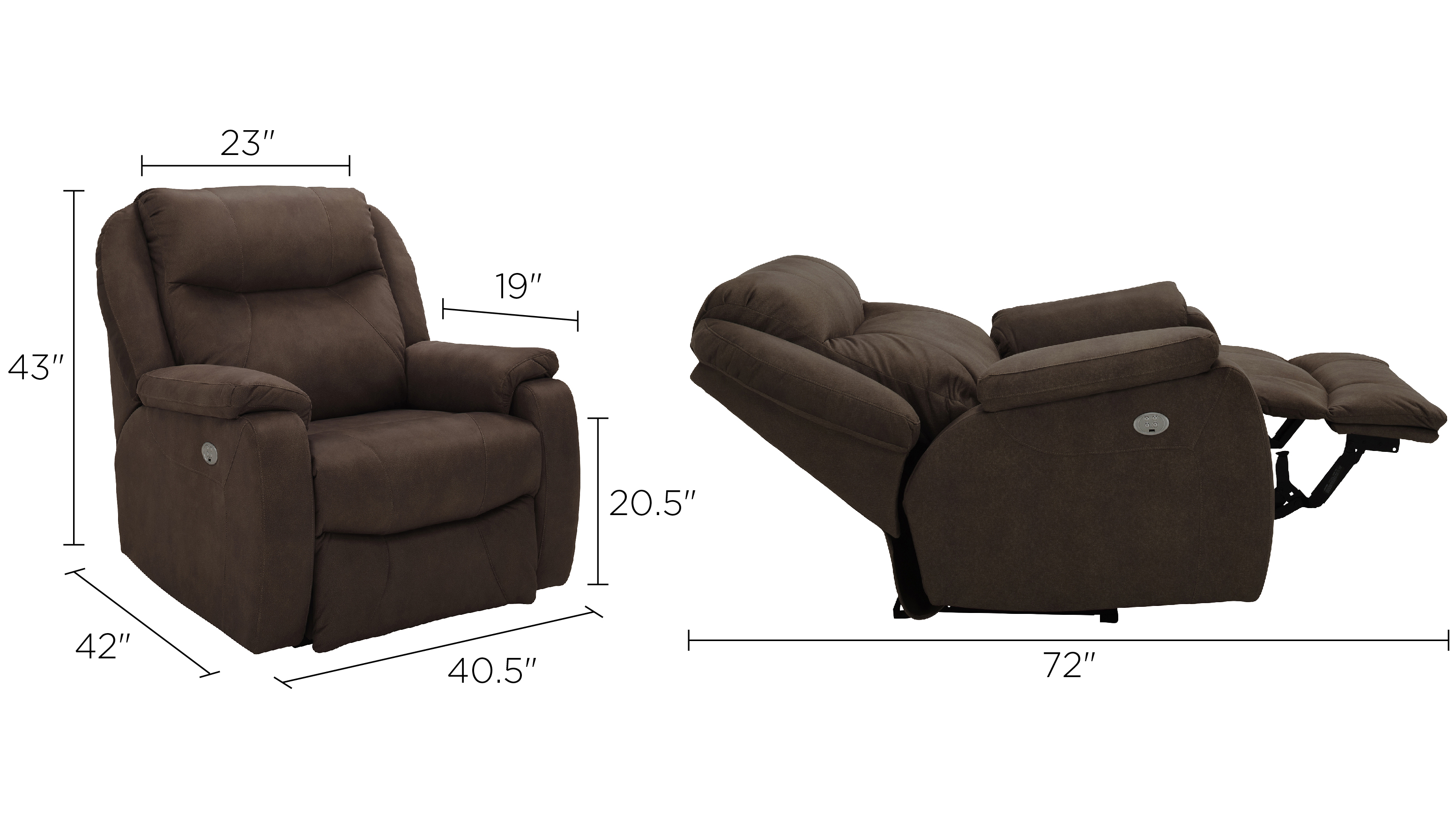 Watson Microfiber Power Recliner Raymour Flanigan
