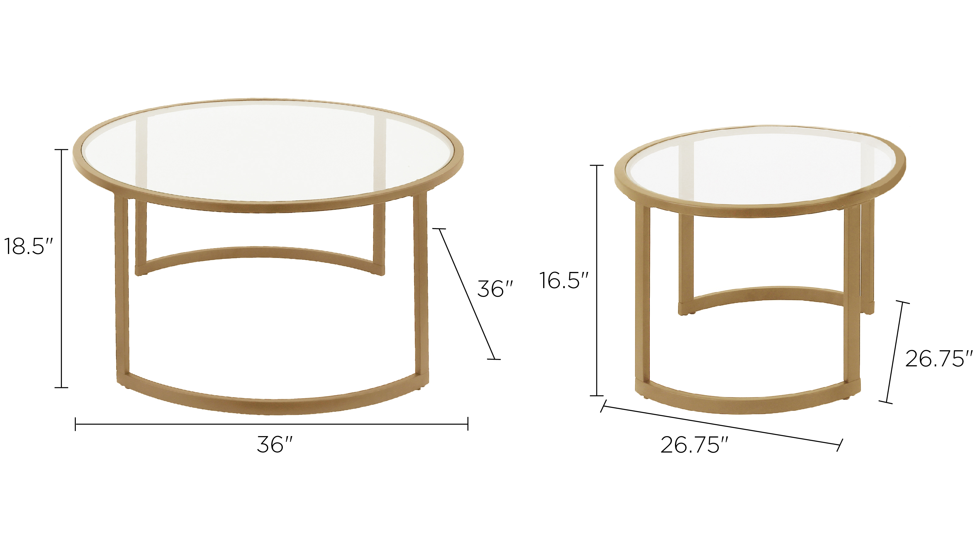 Mitera Round Nesting Coffee Table Set Raymour Flanigan