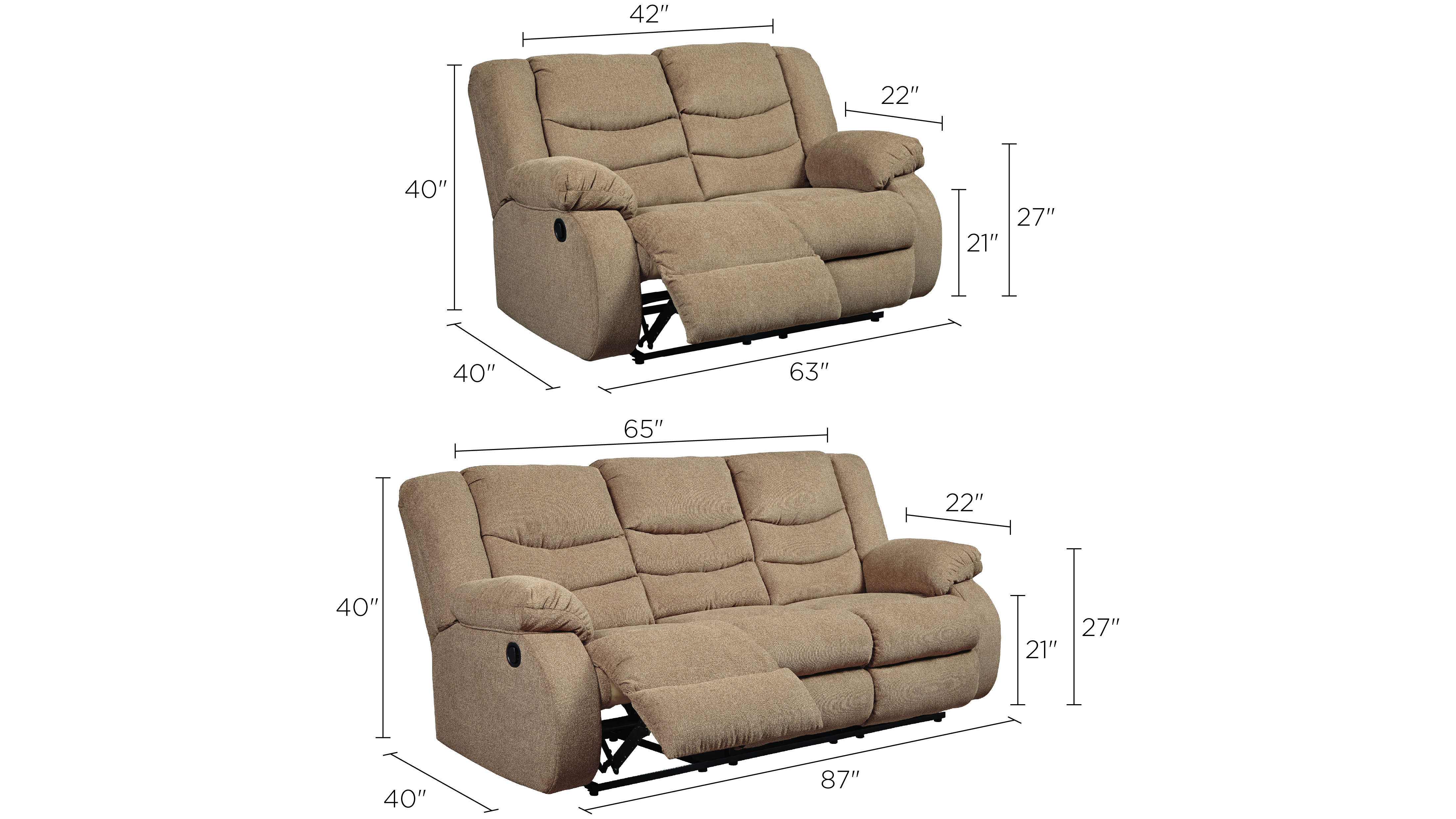 Southgate 2-pc. Reclining Sofa and Loveseat Set | Raymour & Flanigan