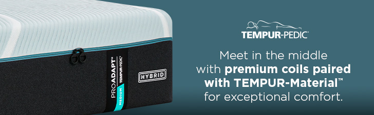 Meet in the middle with premium coils paired with TEMPUR-Material&trade; for exceptional comfort.