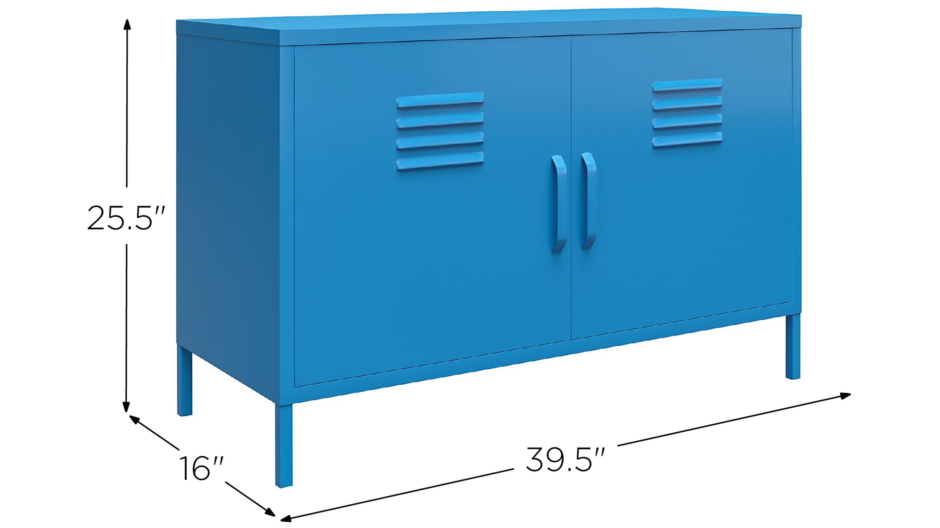 Novogratz Cache Two Door Metal Locker Storage Cabinet | Raymour & Flanigan