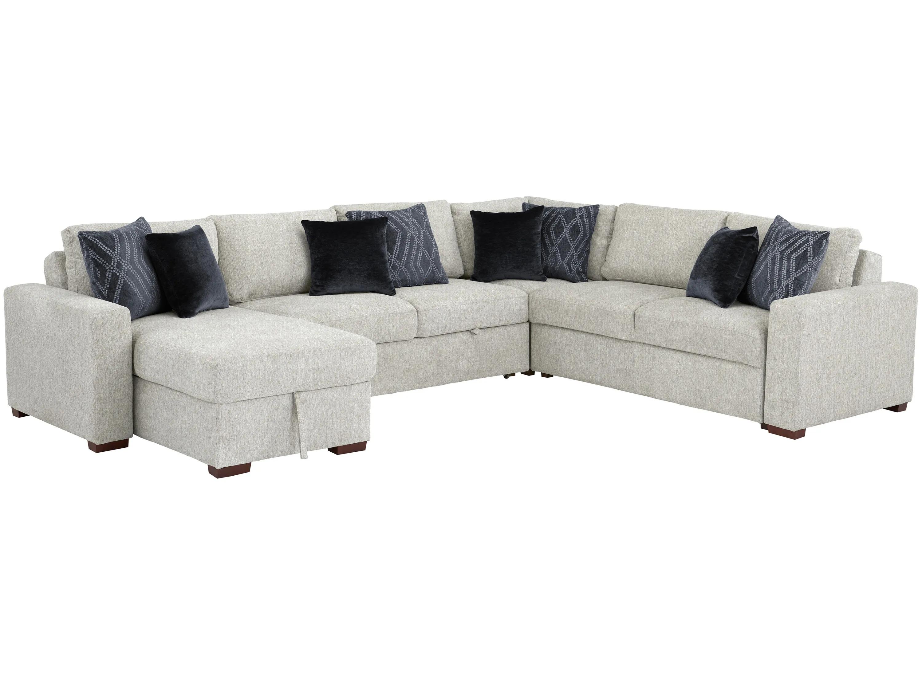 Juniper 5-pc. Reversible Pop-Up Sleeper Chaise Sectional