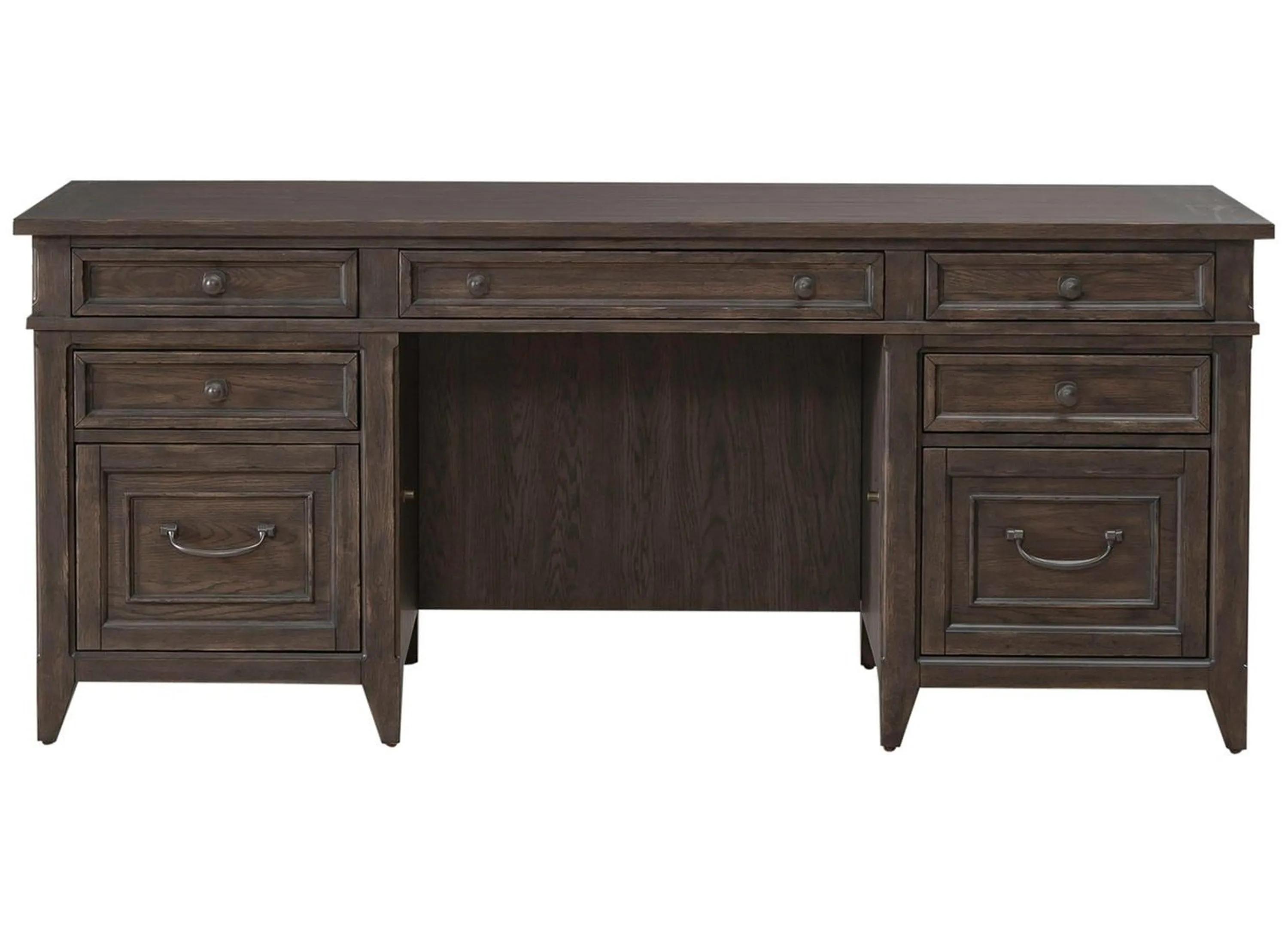 Paradise Valley Saddle Brown 72" Executive Credenza