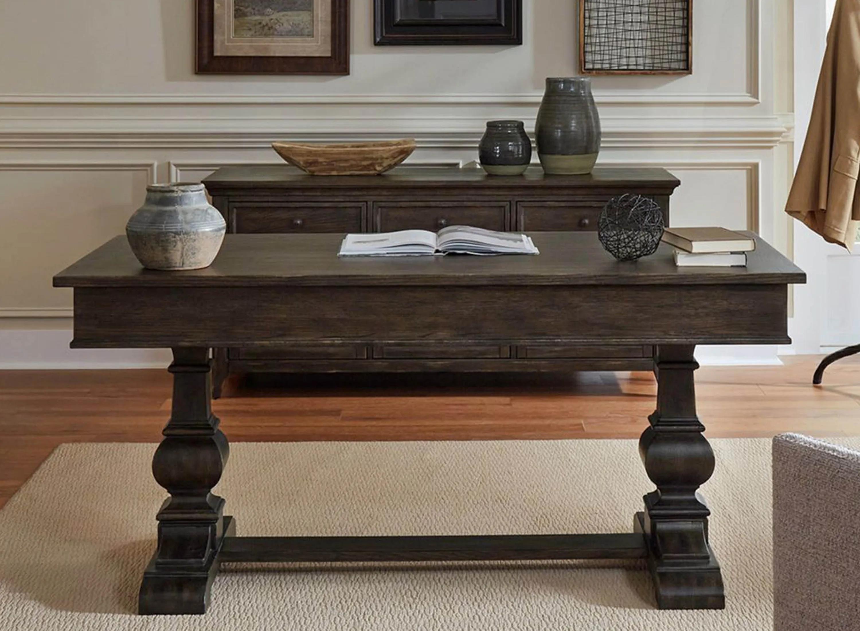Paradise Valley Saddle Brown 2 Piece Desk Set
