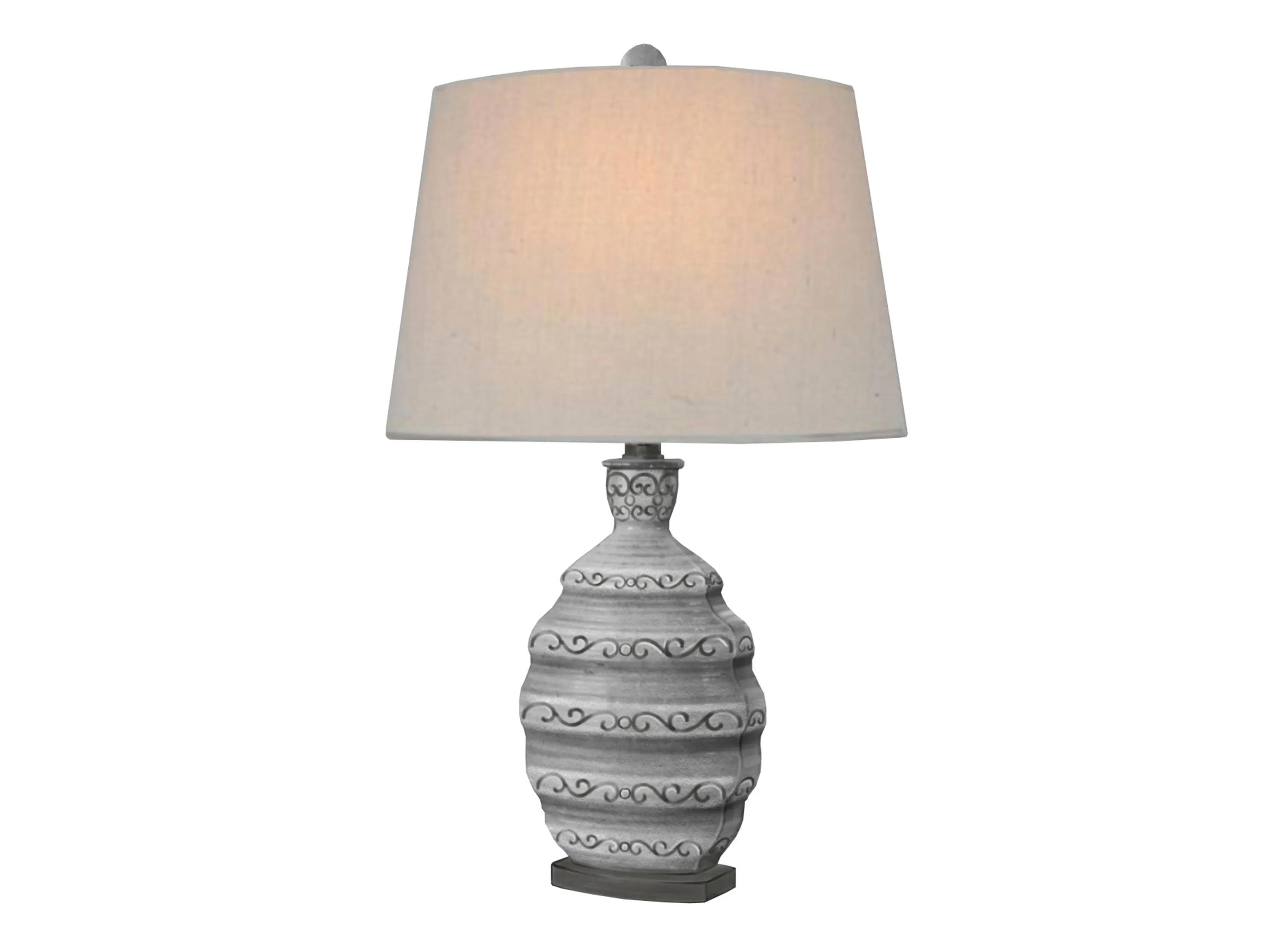 Gray Resin Table Lamp