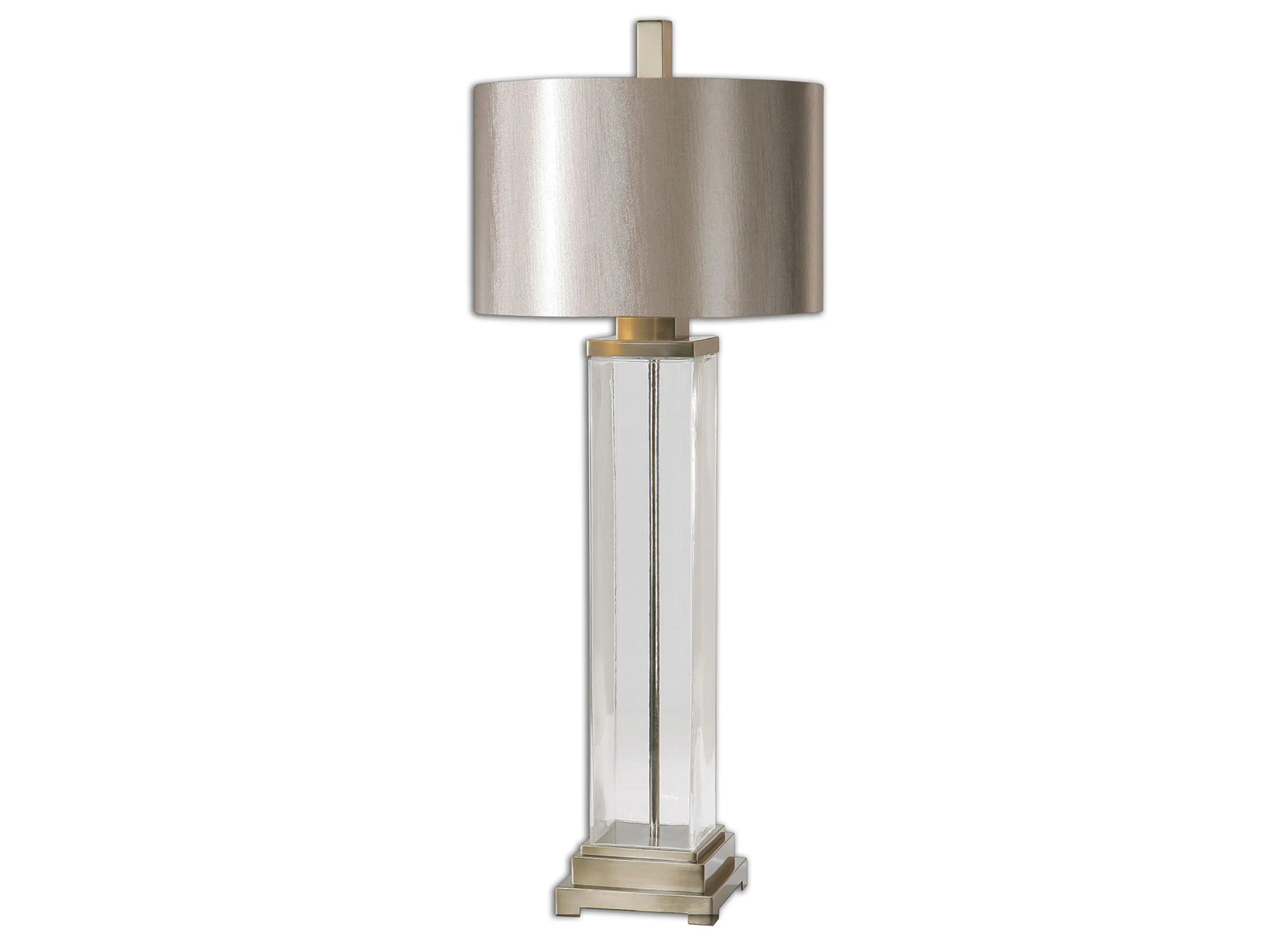 Drustan Clear Glass Table Lamp
