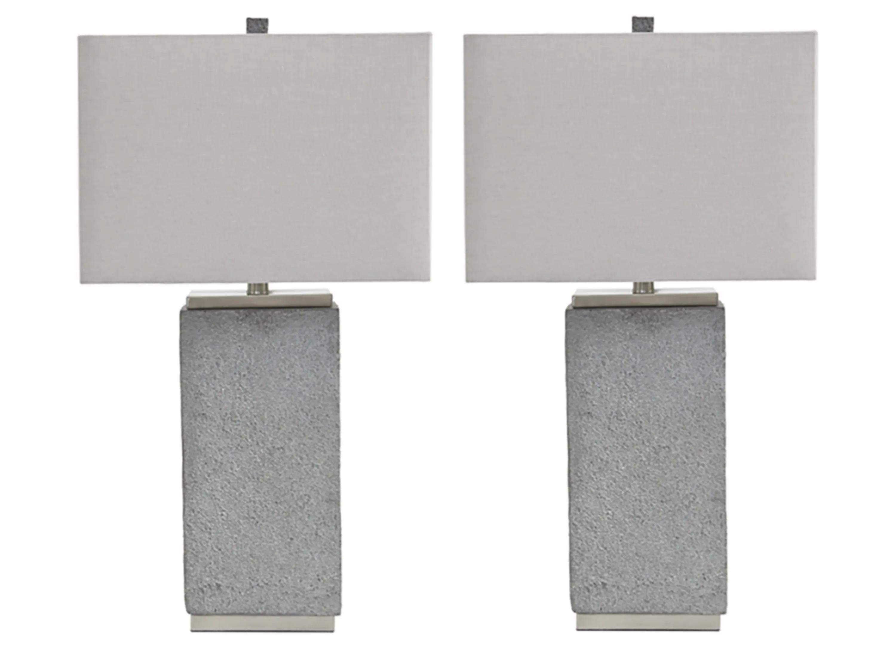 Amergin Poly Table Lamp Set