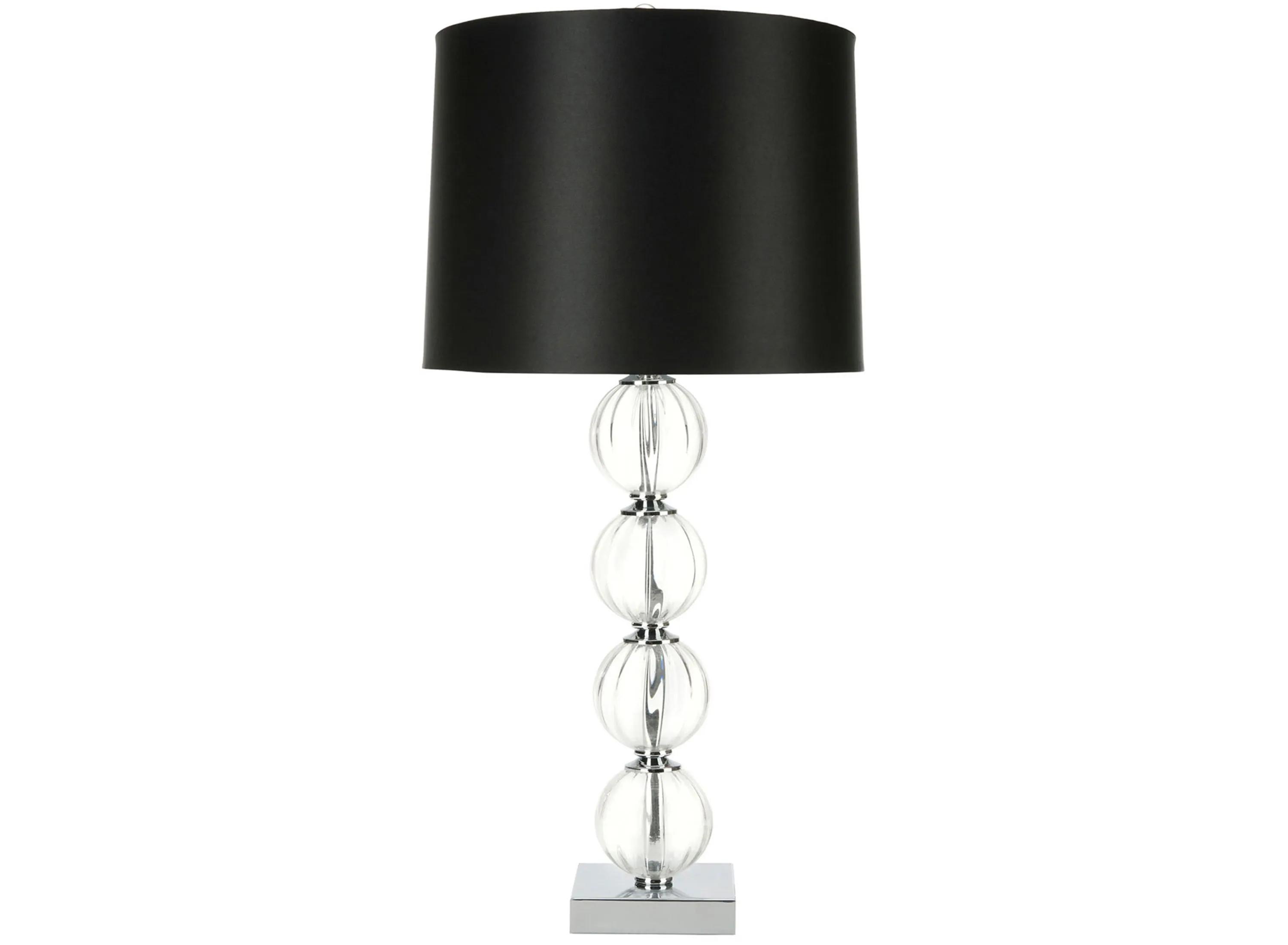 Sonja Black Crystal Glass Globe Lamp