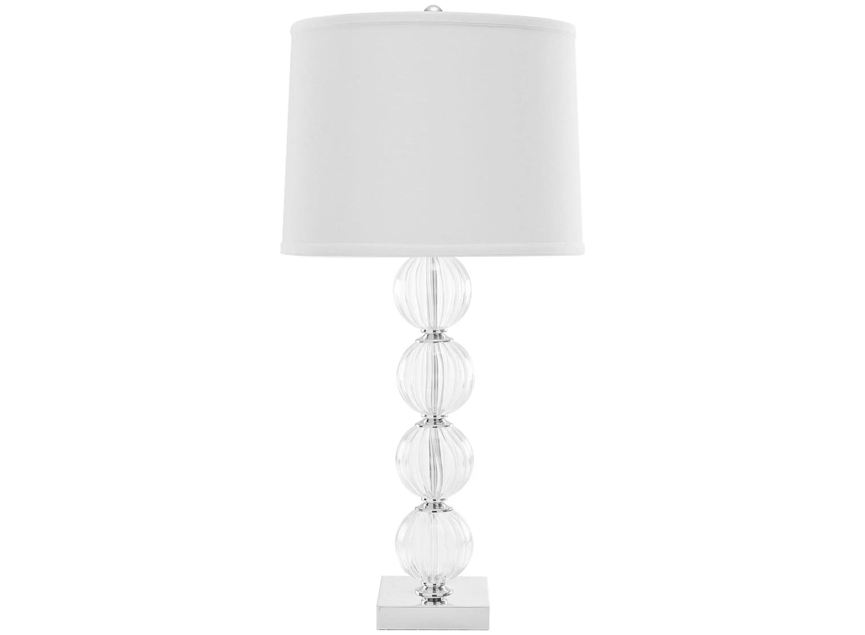 Sonja White Crystal Glass Globe Lamp