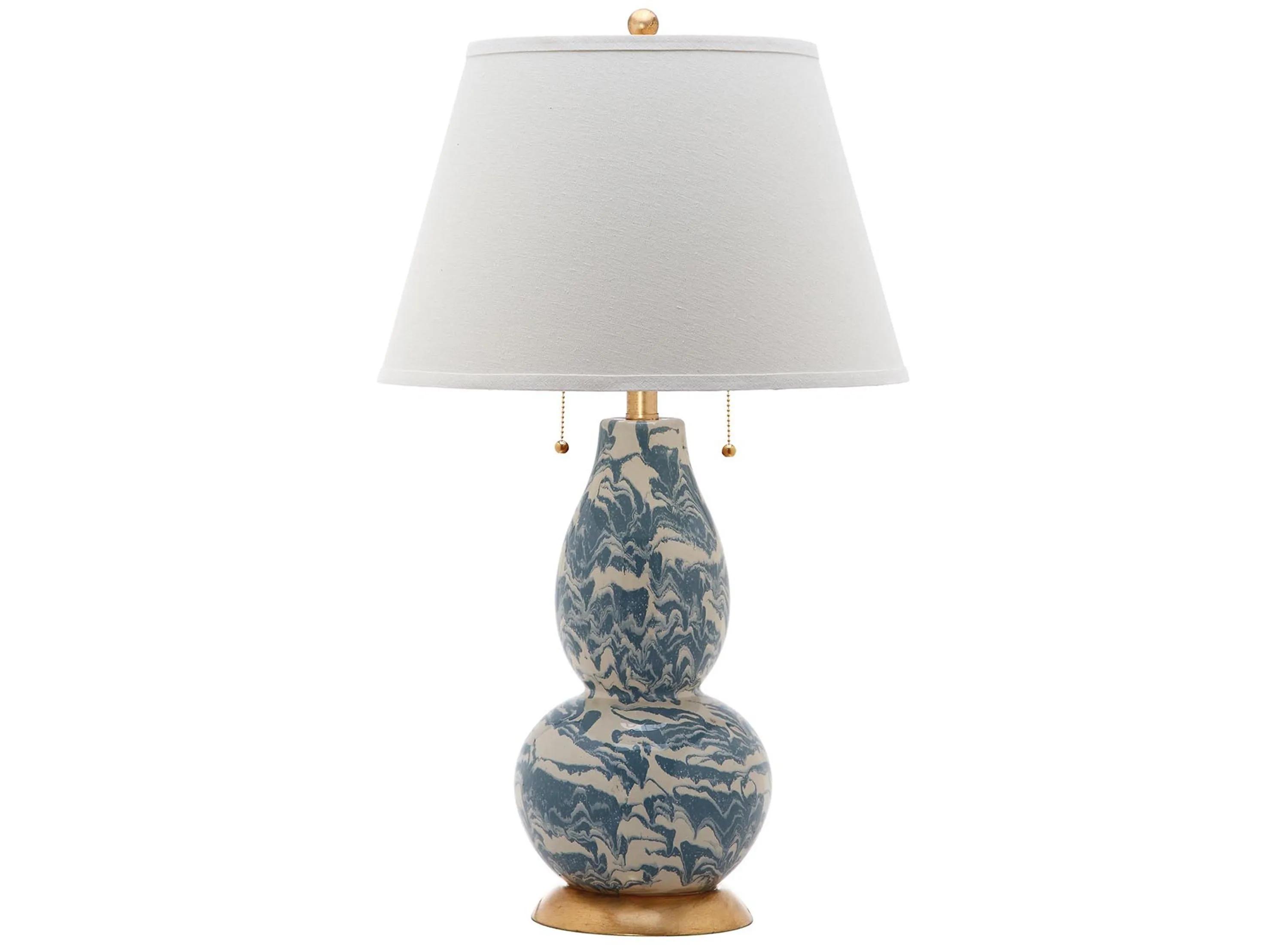 Liam Swirls Glass Table Lamp