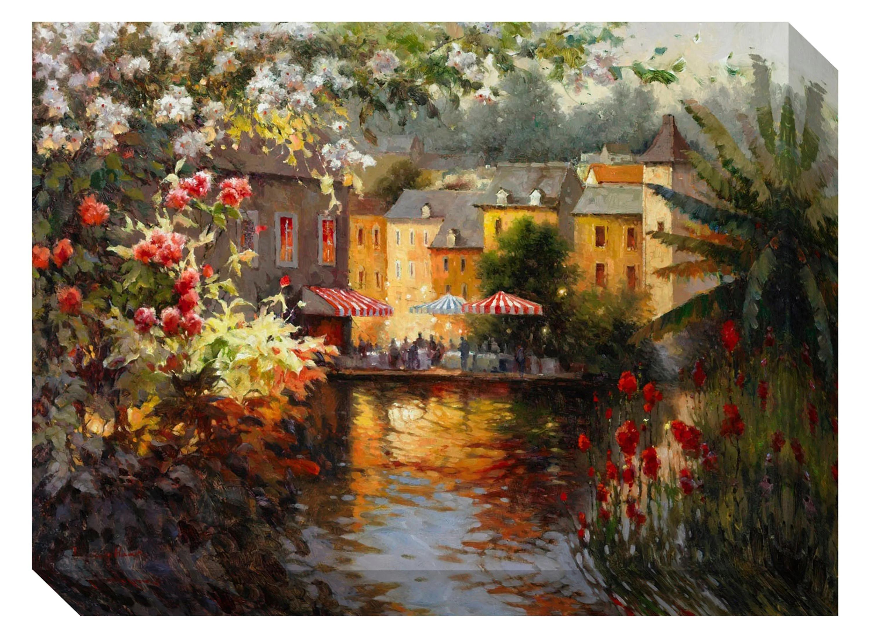 120043865 Caf_ at Dusk Canvas Wall Art sku 120043865