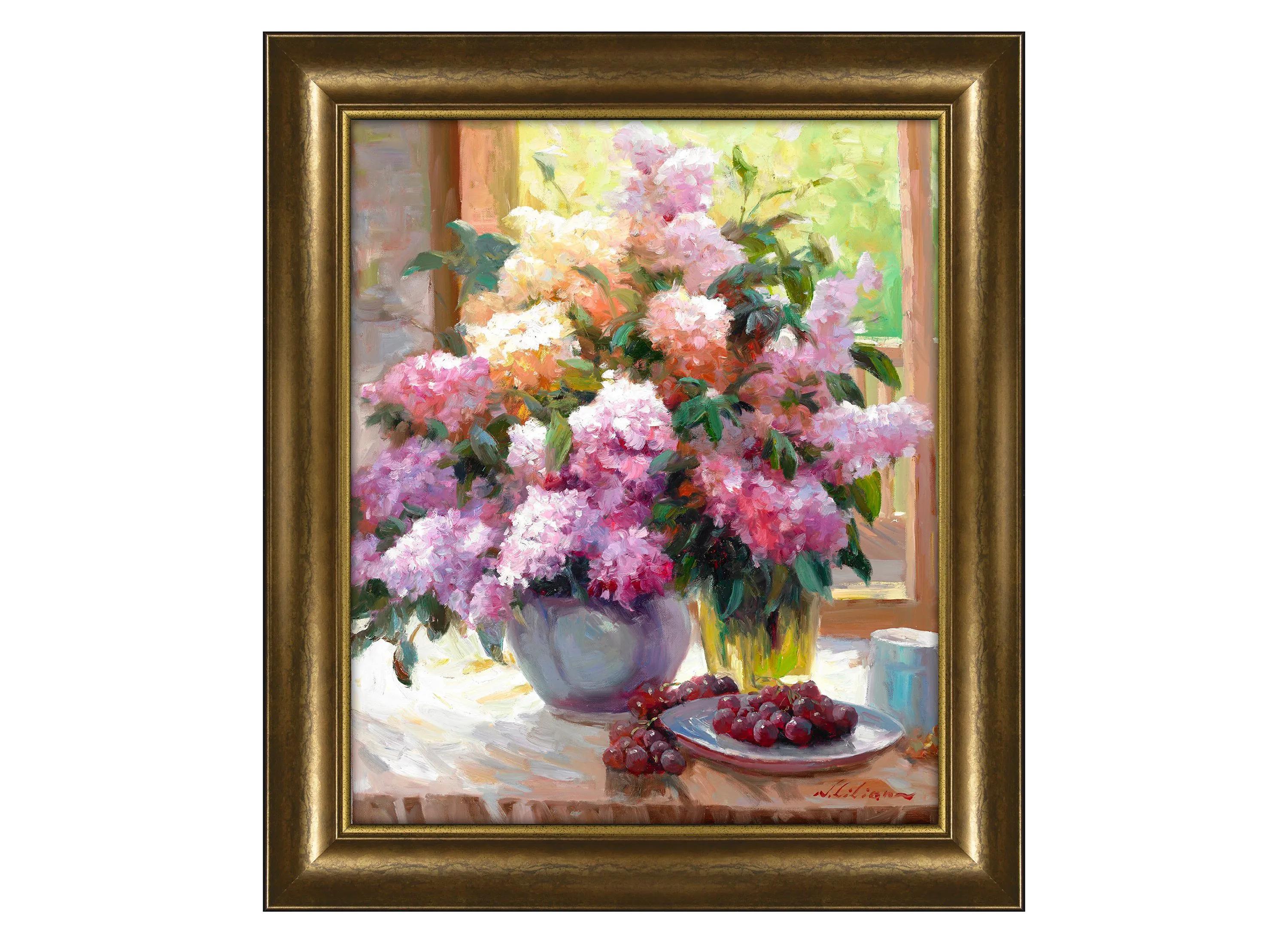 120085899 Lilacs Framed Canvas Wall Art sku 120085899