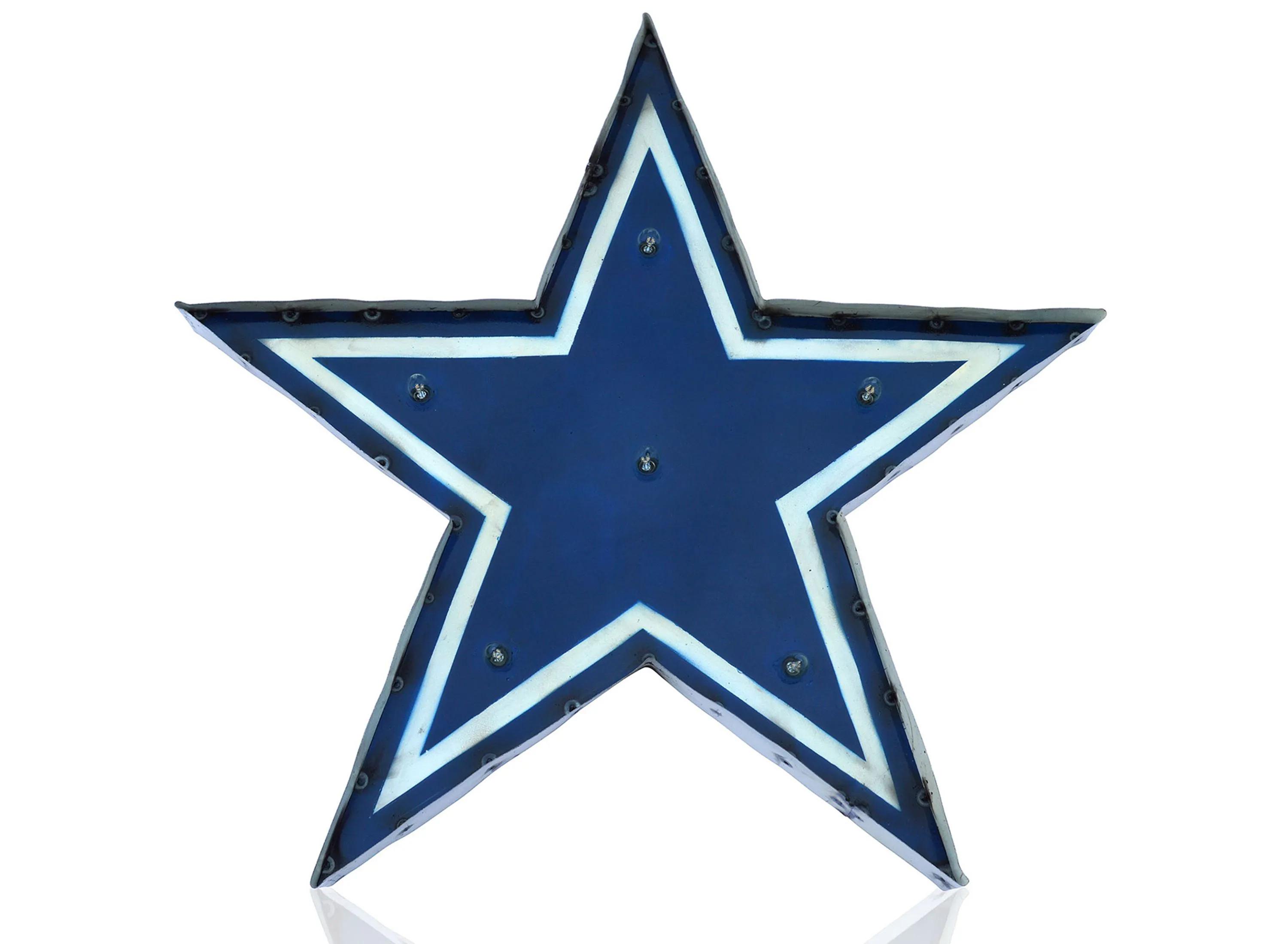 NFL Logo Lighted Recycled Metal Sign