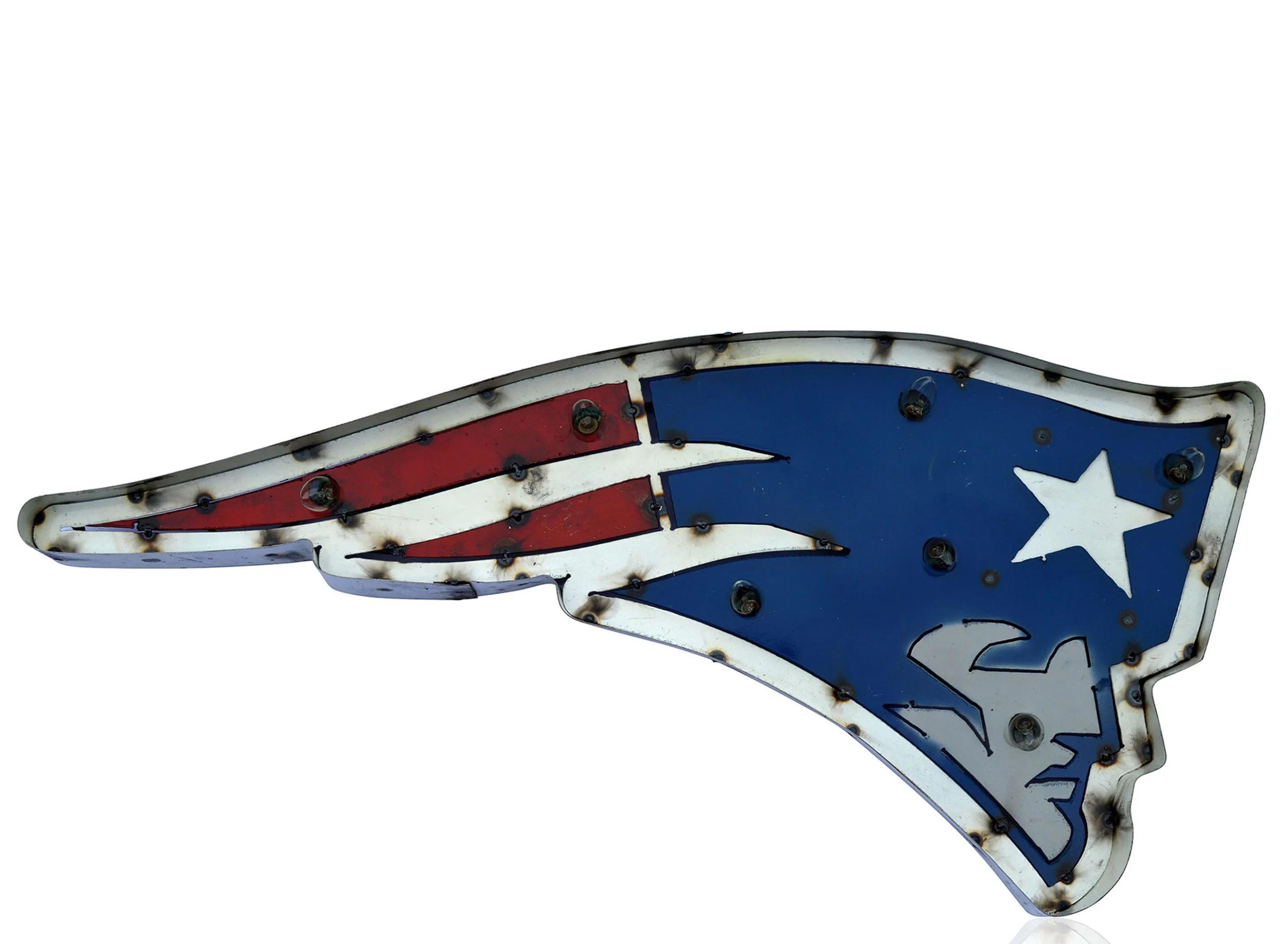 NFL Logo Lighted Recycled Metal Sign