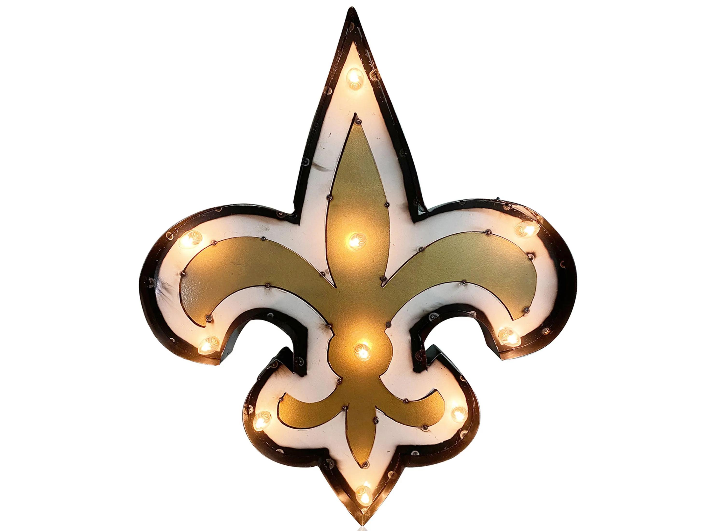 NFL Logo Lighted Recycled Metal Sign