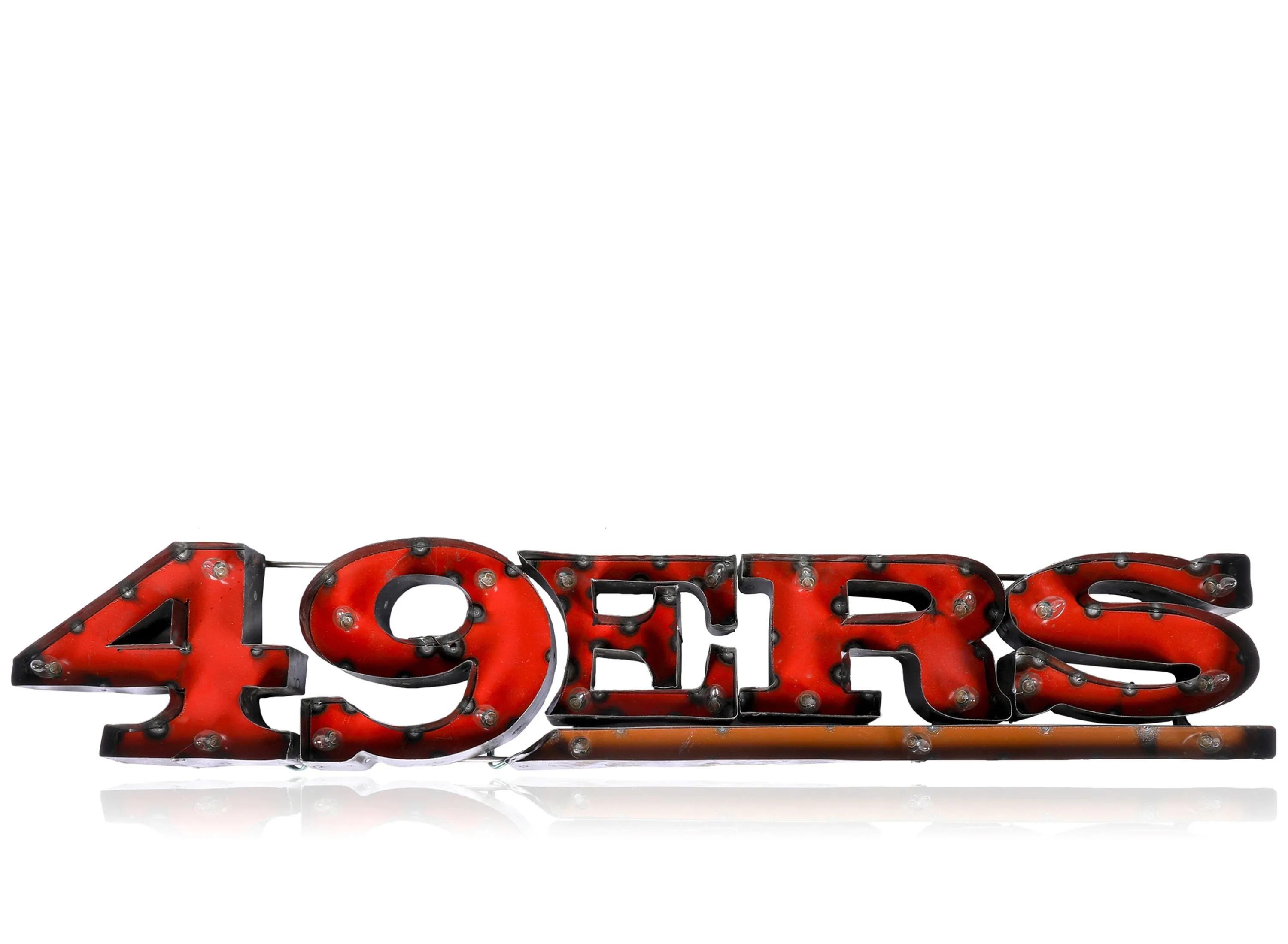 NFL Lighted Recycled Metal Sign