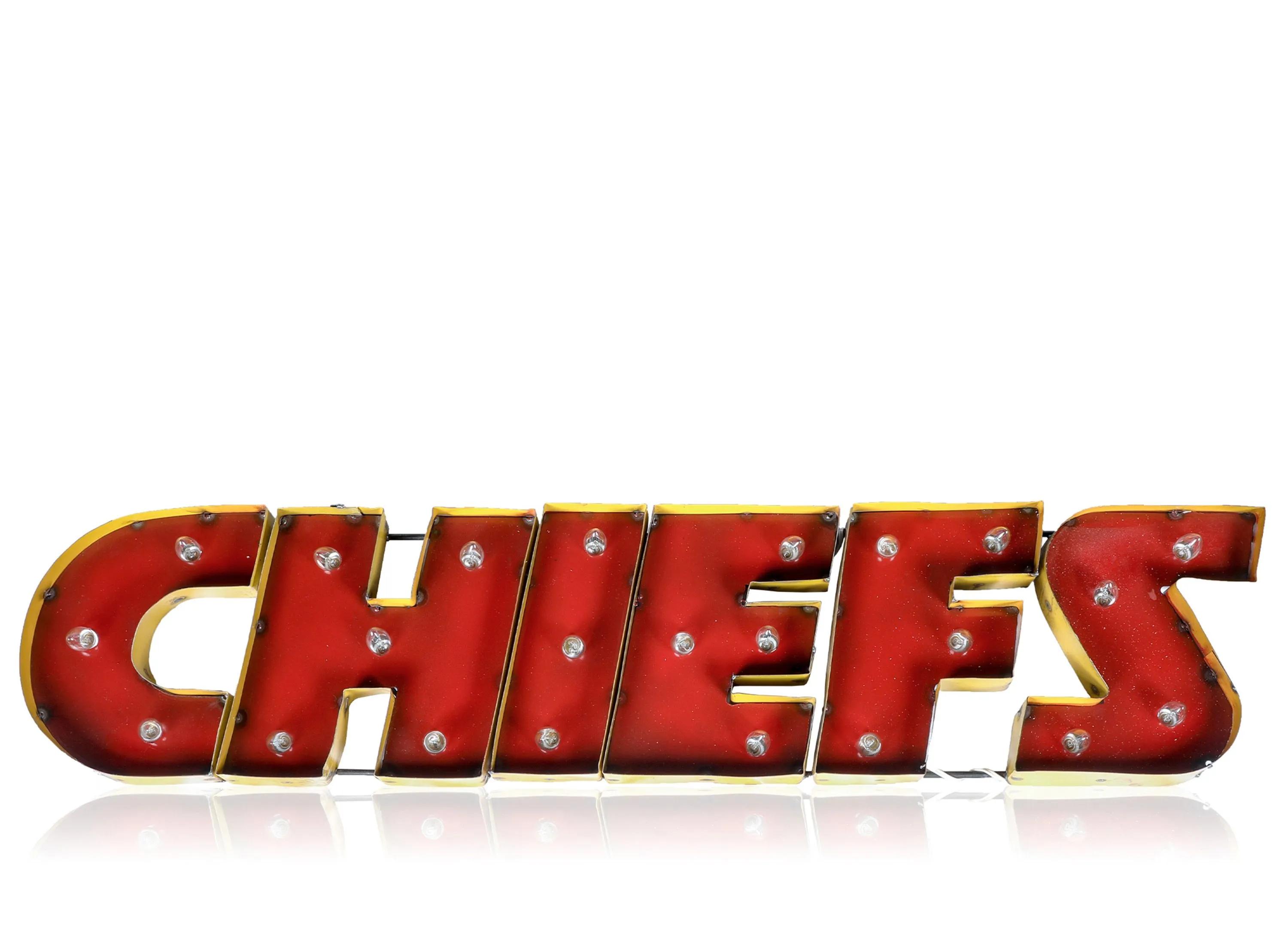 NFL Lighted Recycled Metal Sign