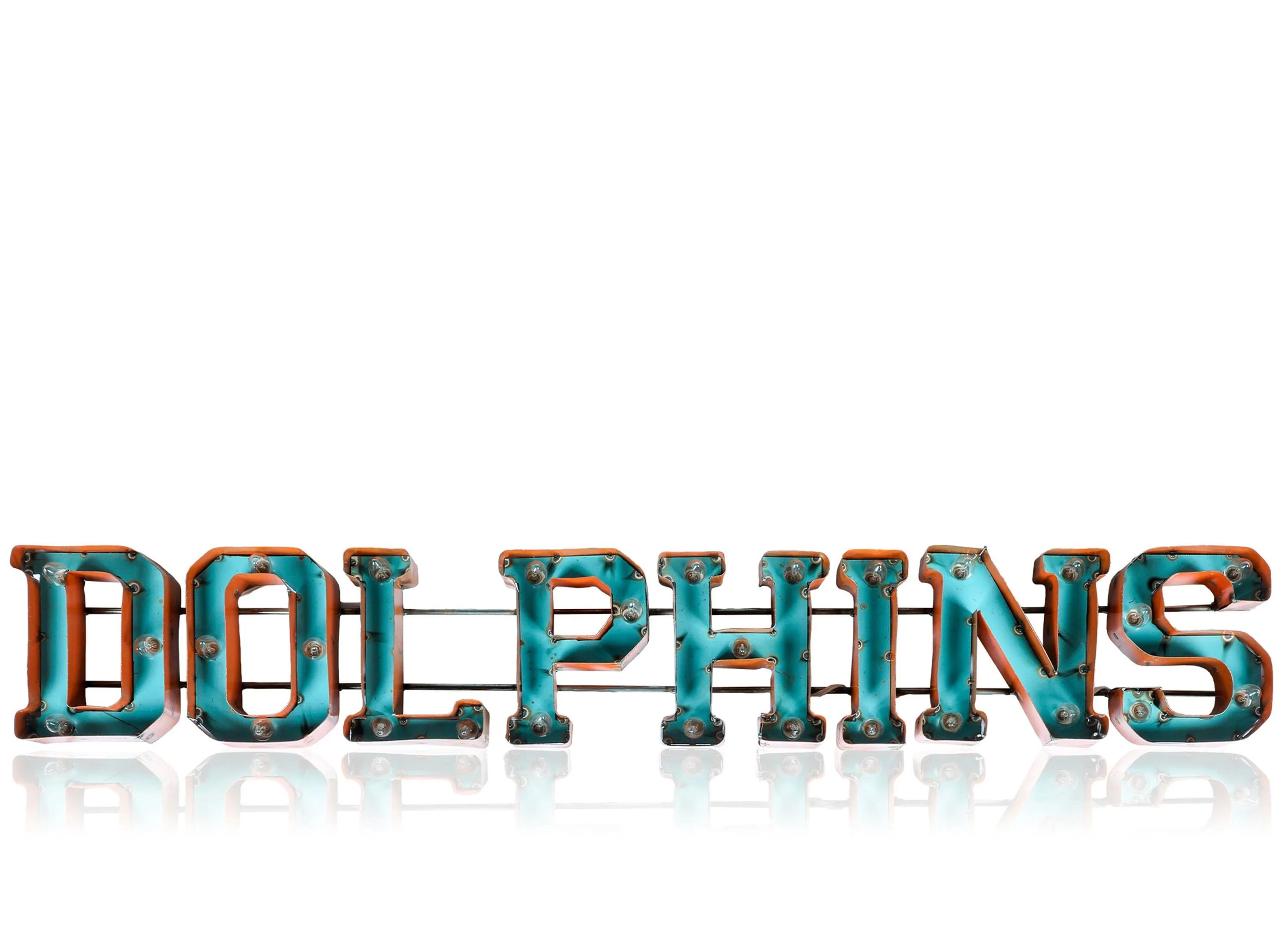 NFL Lighted Recycled Metal Sign