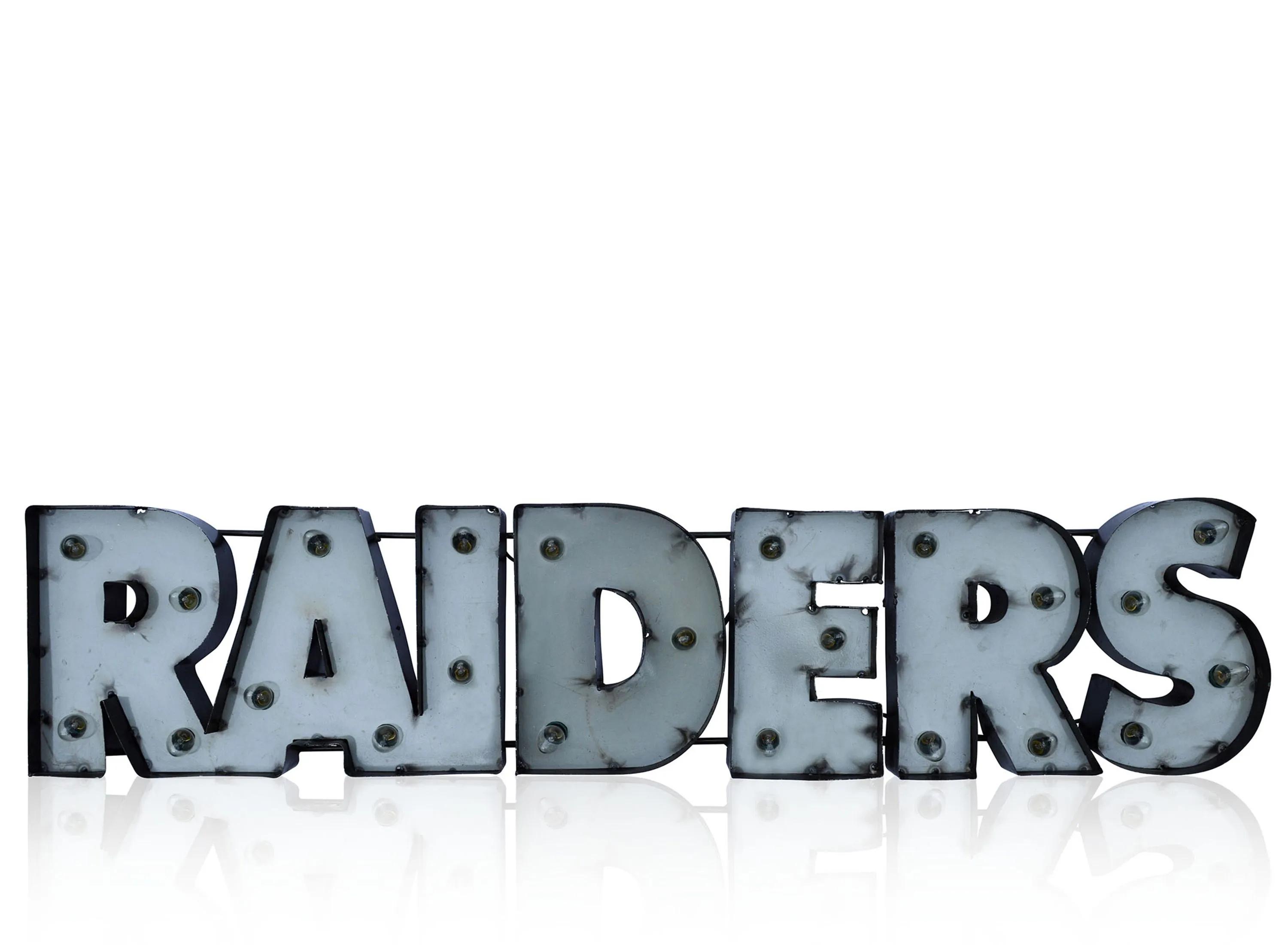 NFL Lighted Recycled Metal Sign