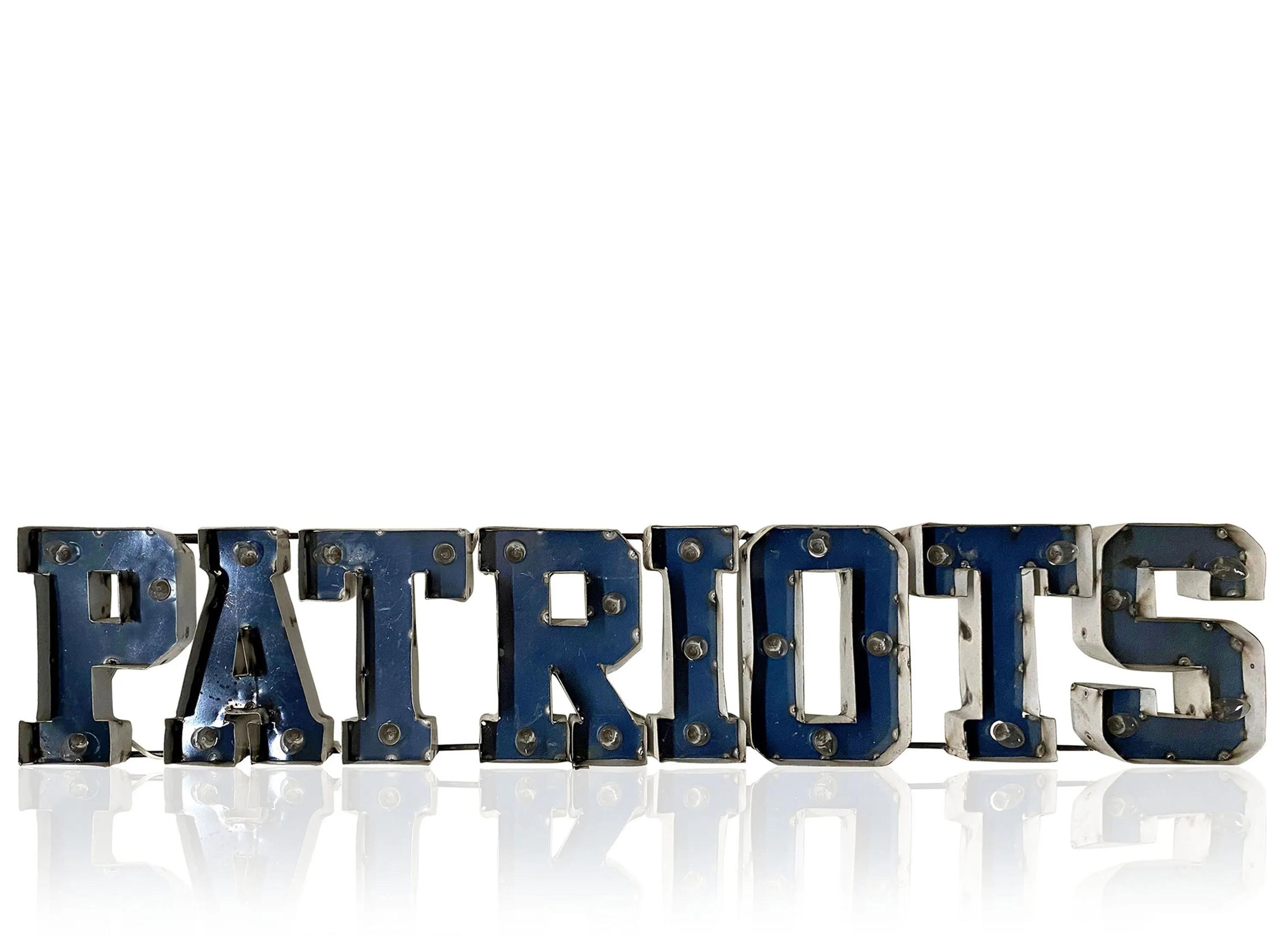 NFL Lighted Recycled Metal Sign
