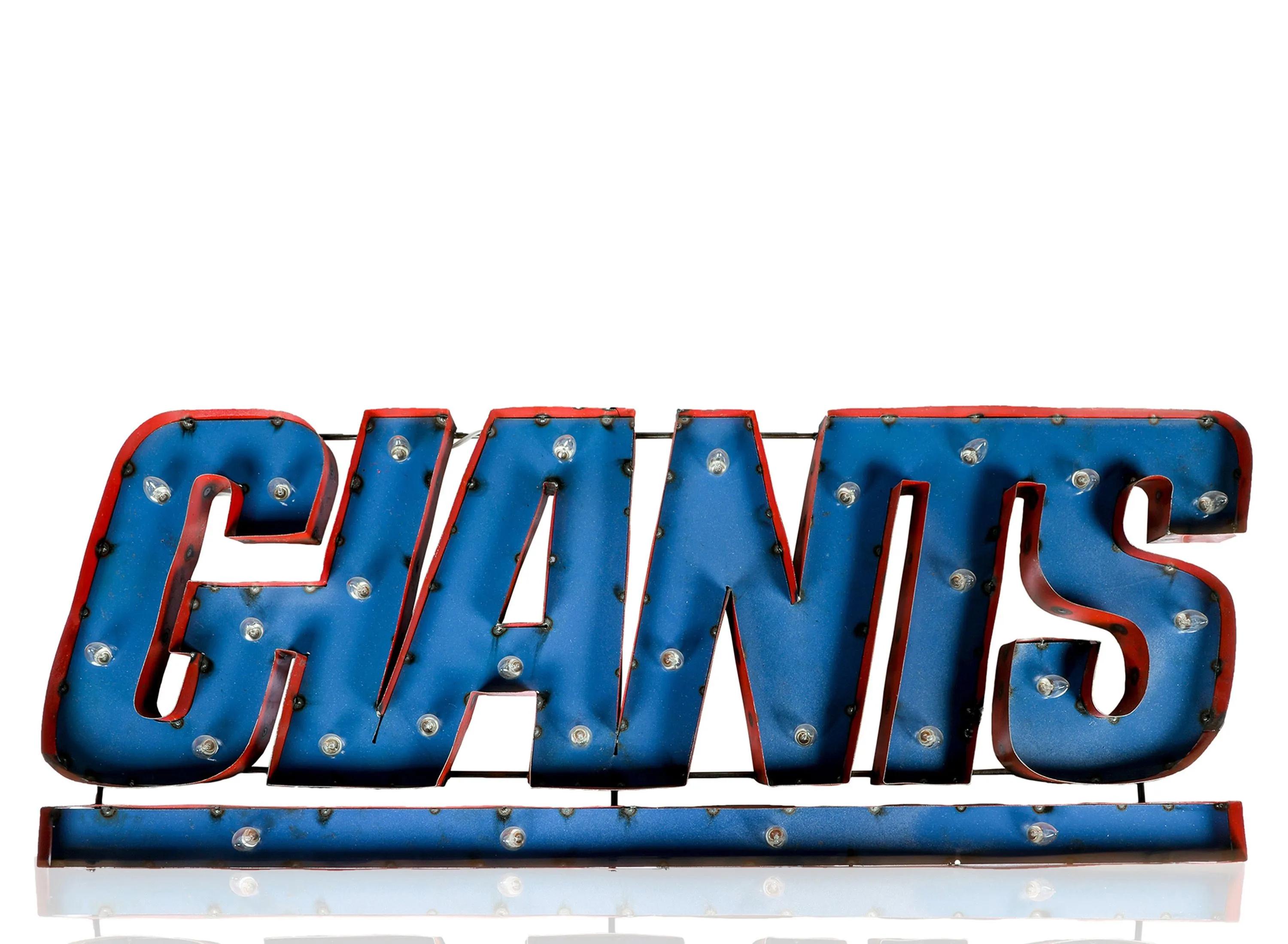 NFL Lighted Recycled Metal Sign
