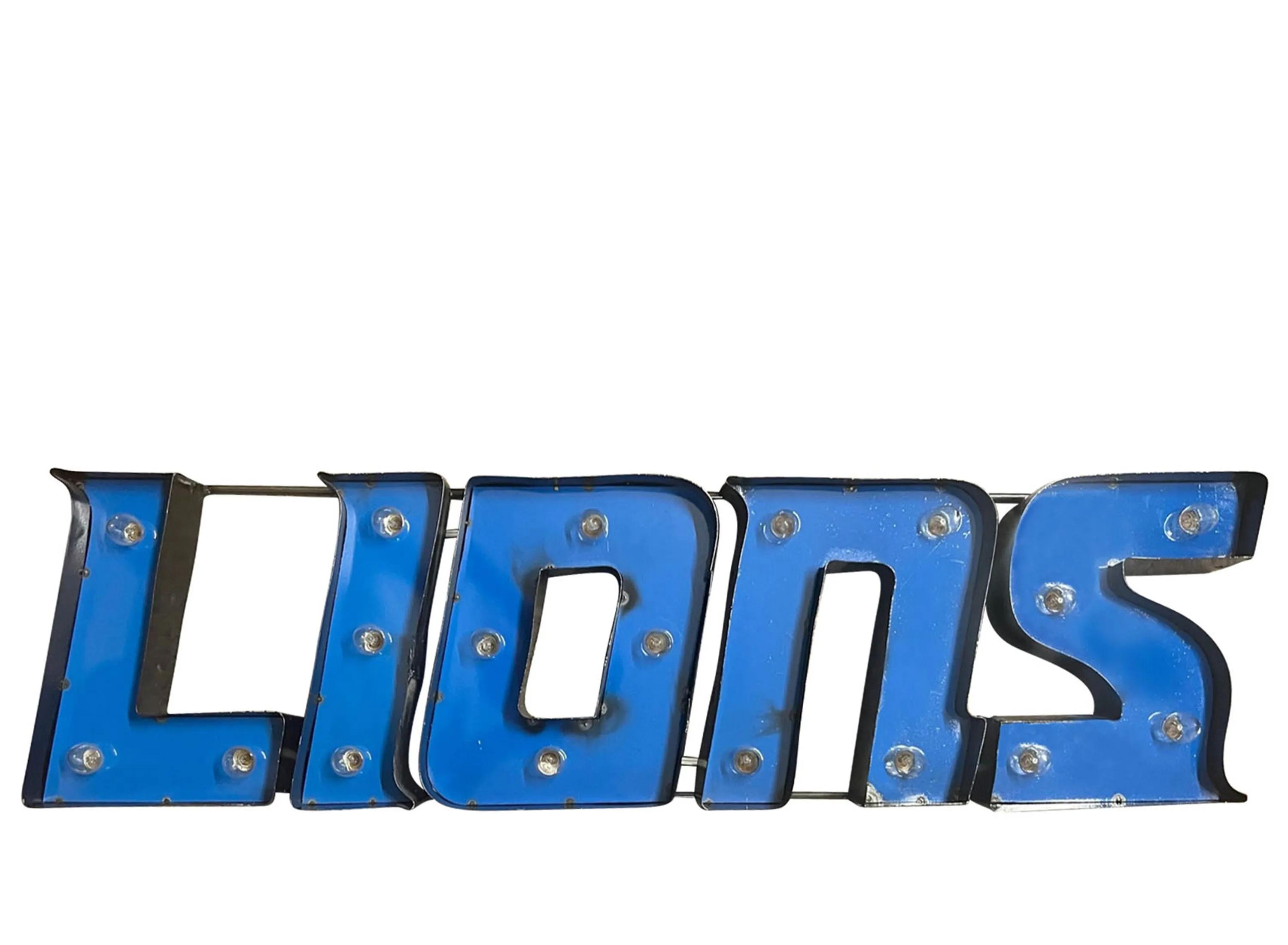 NFL Lighted Recycled Metal Sign