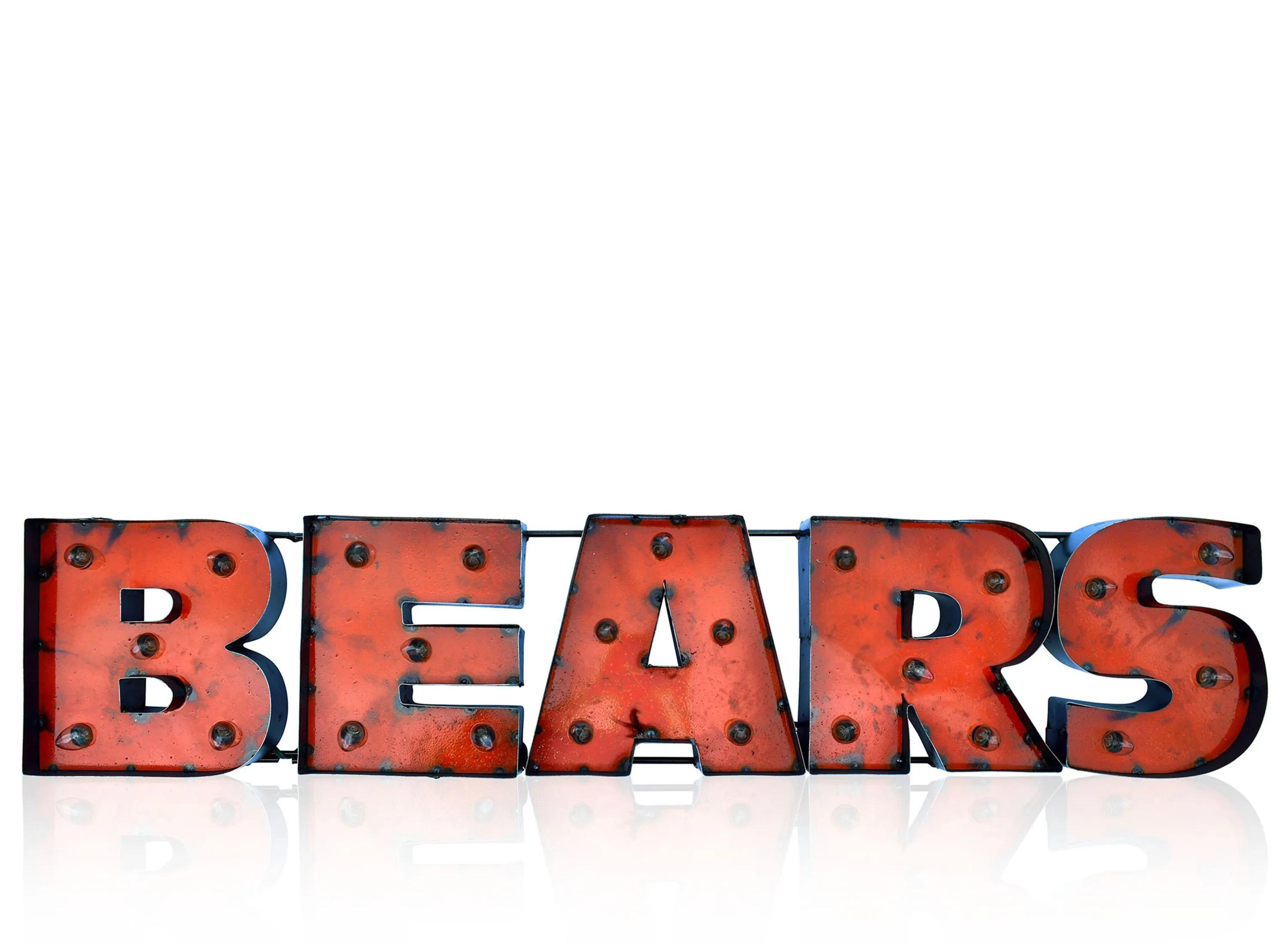 NFL Lighted Recycled Metal Sign