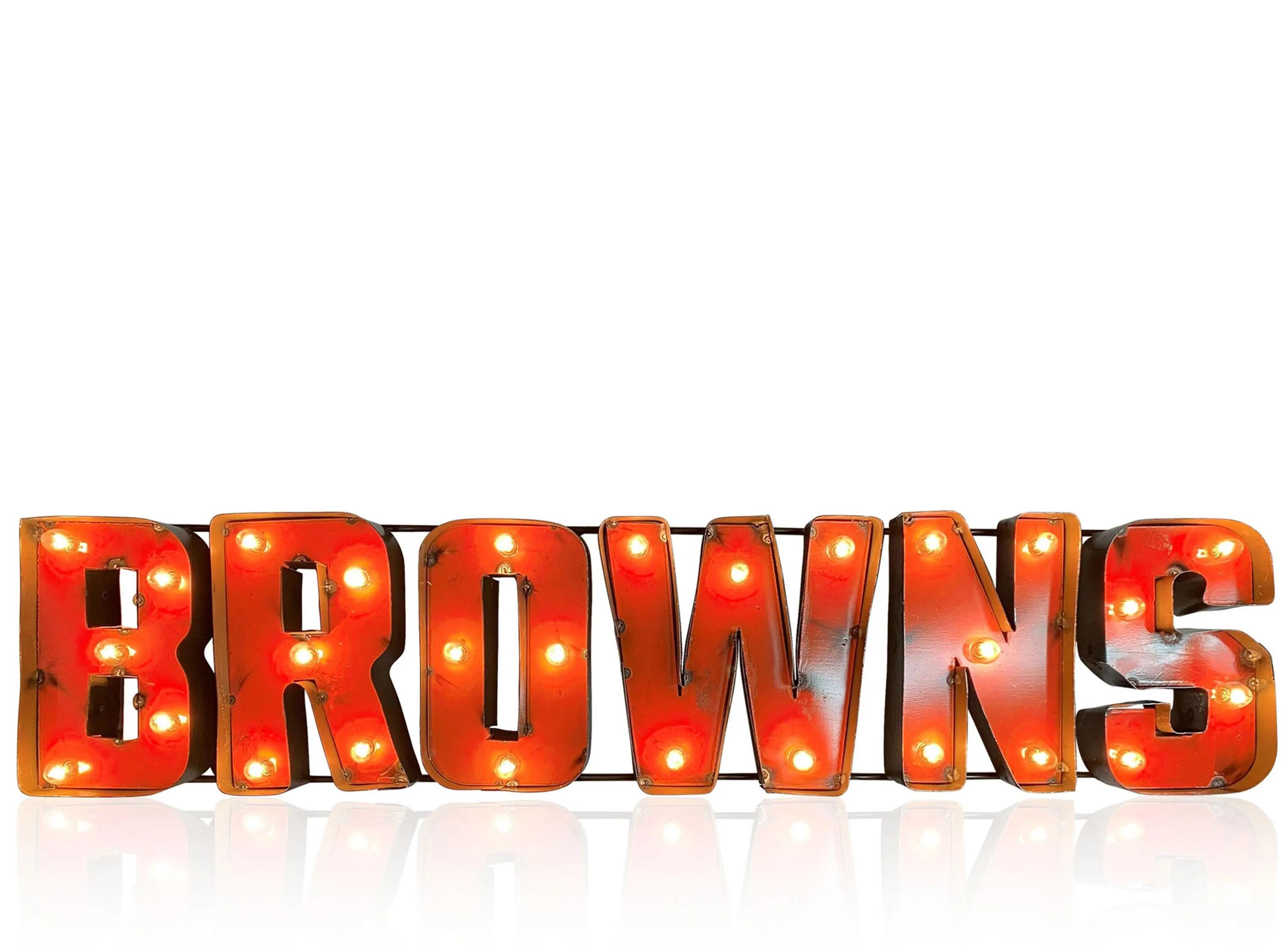 NFL Lighted Recycled Metal Sign