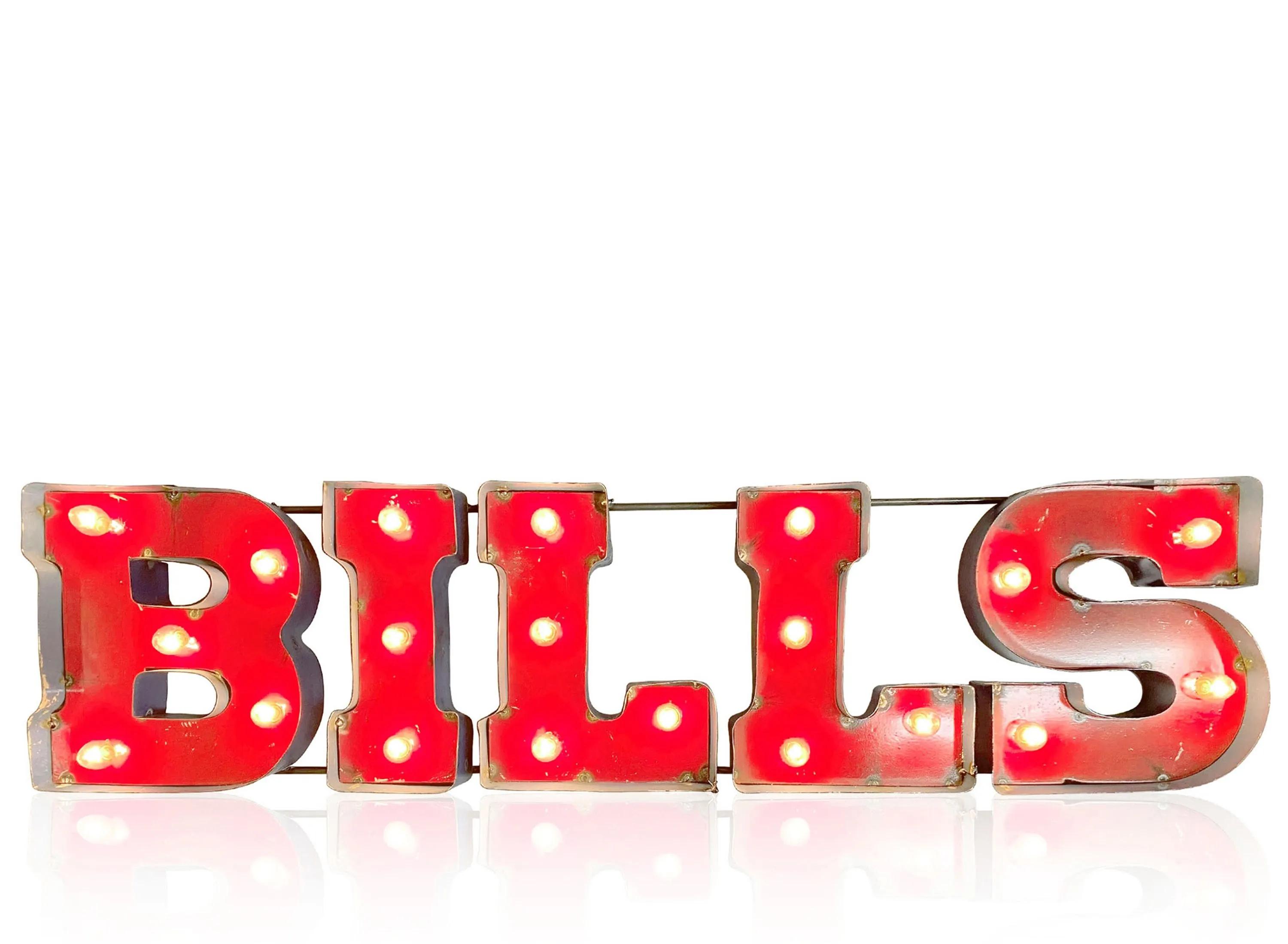 NFL Lighted Recycled Metal Sign