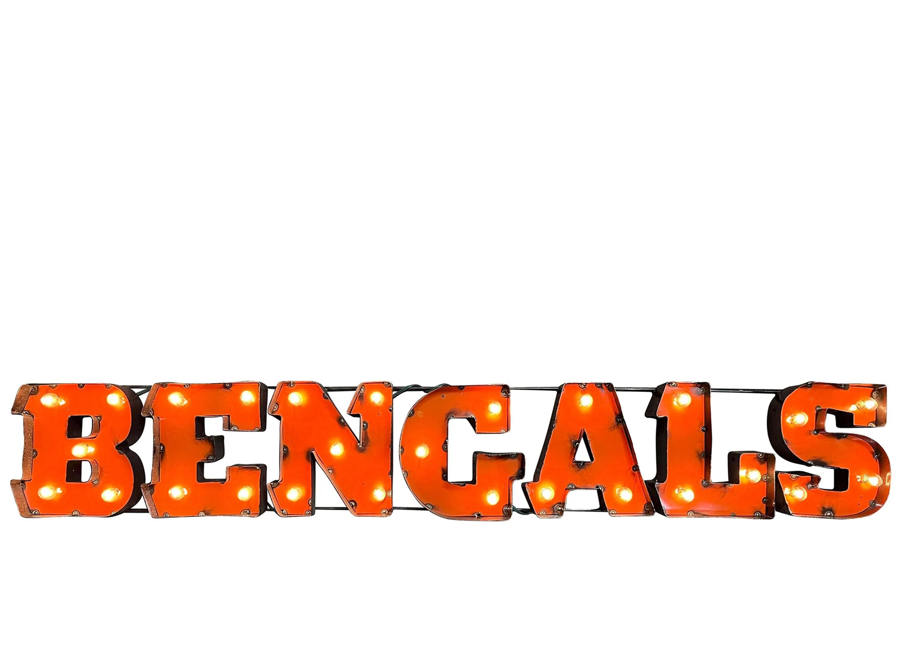 NFL Lighted Recycled Metal Sign