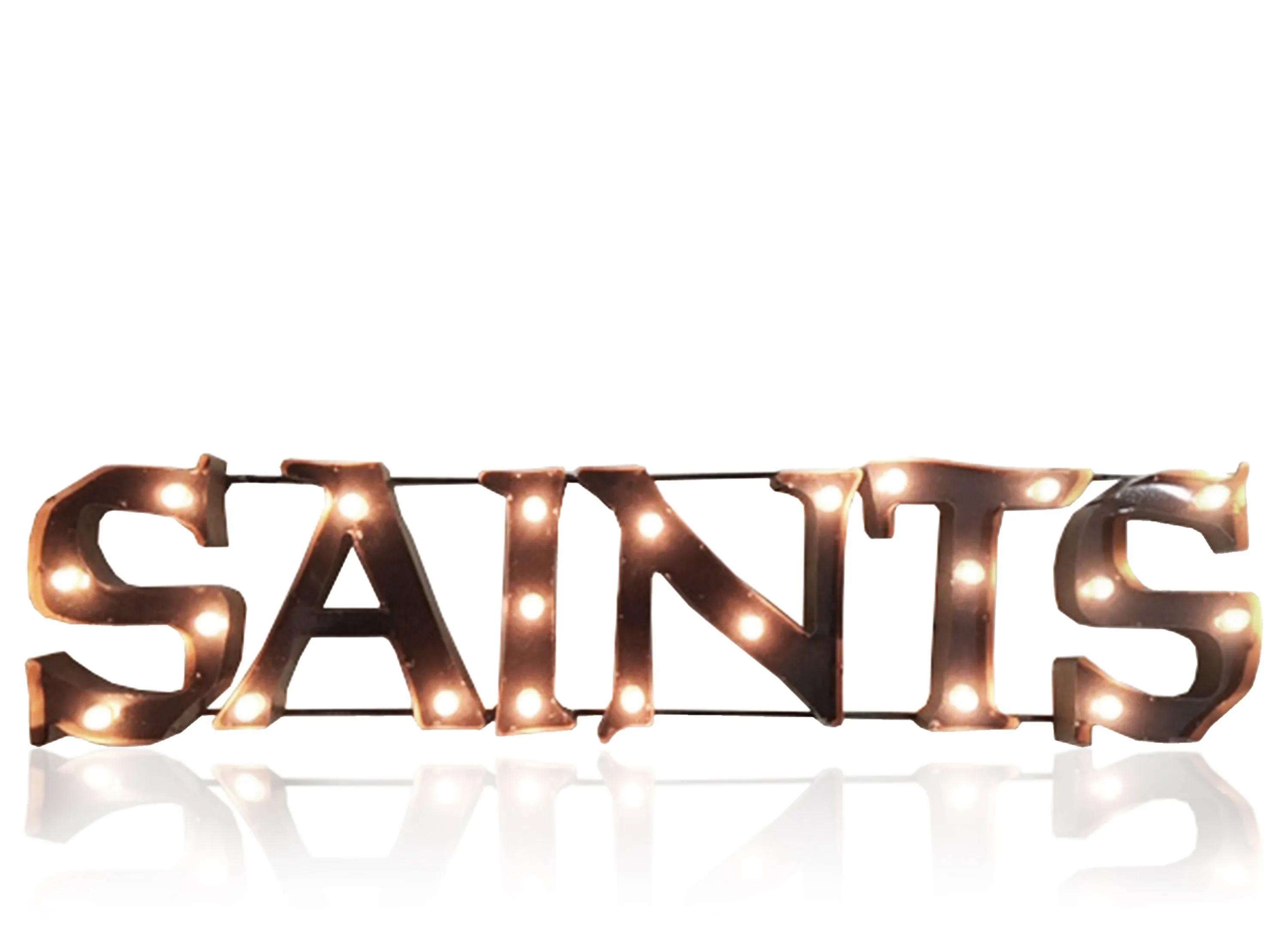 NFL Lighted Recycled Metal Sign