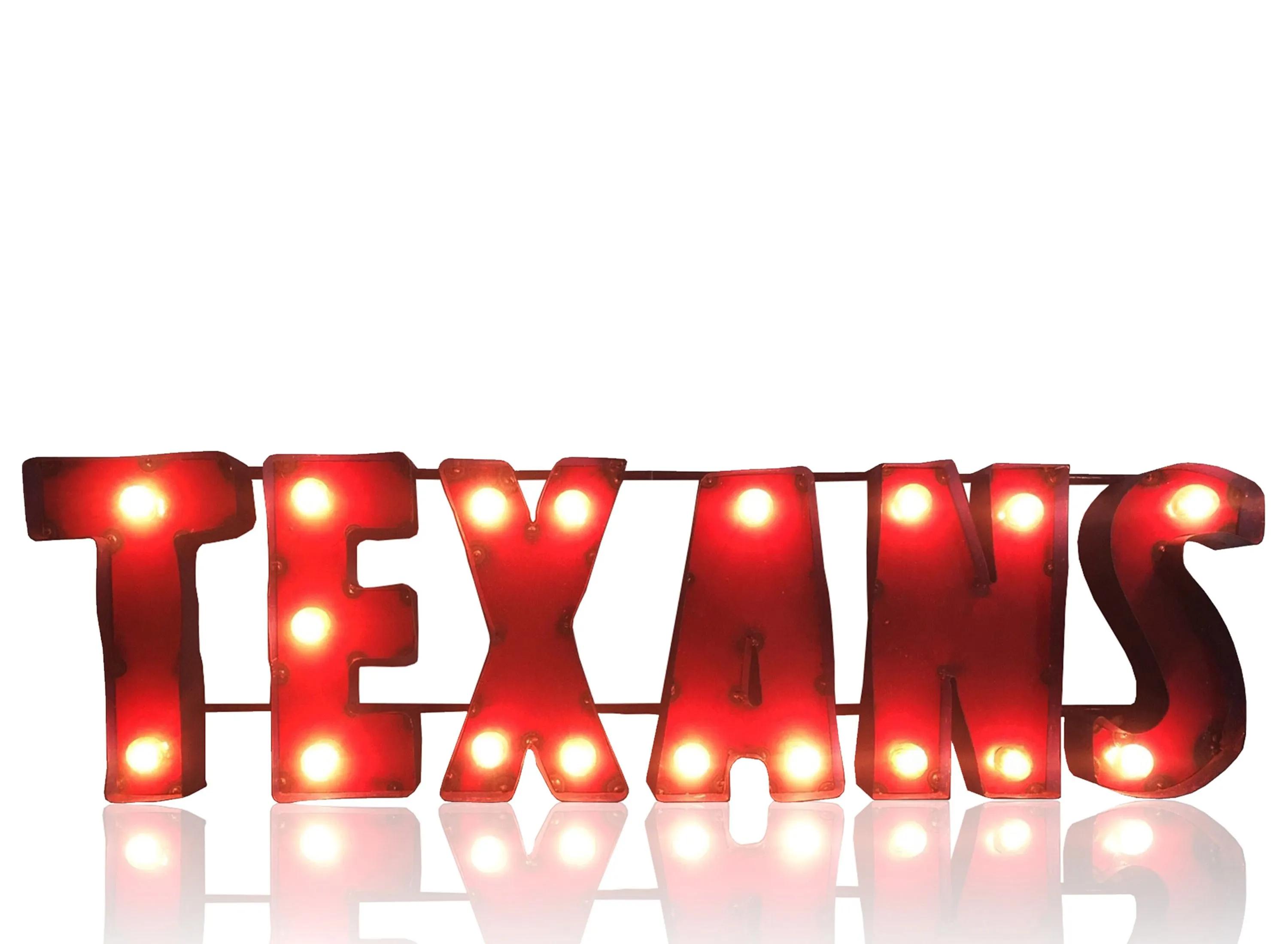 NFL Lighted Recycled Metal Sign