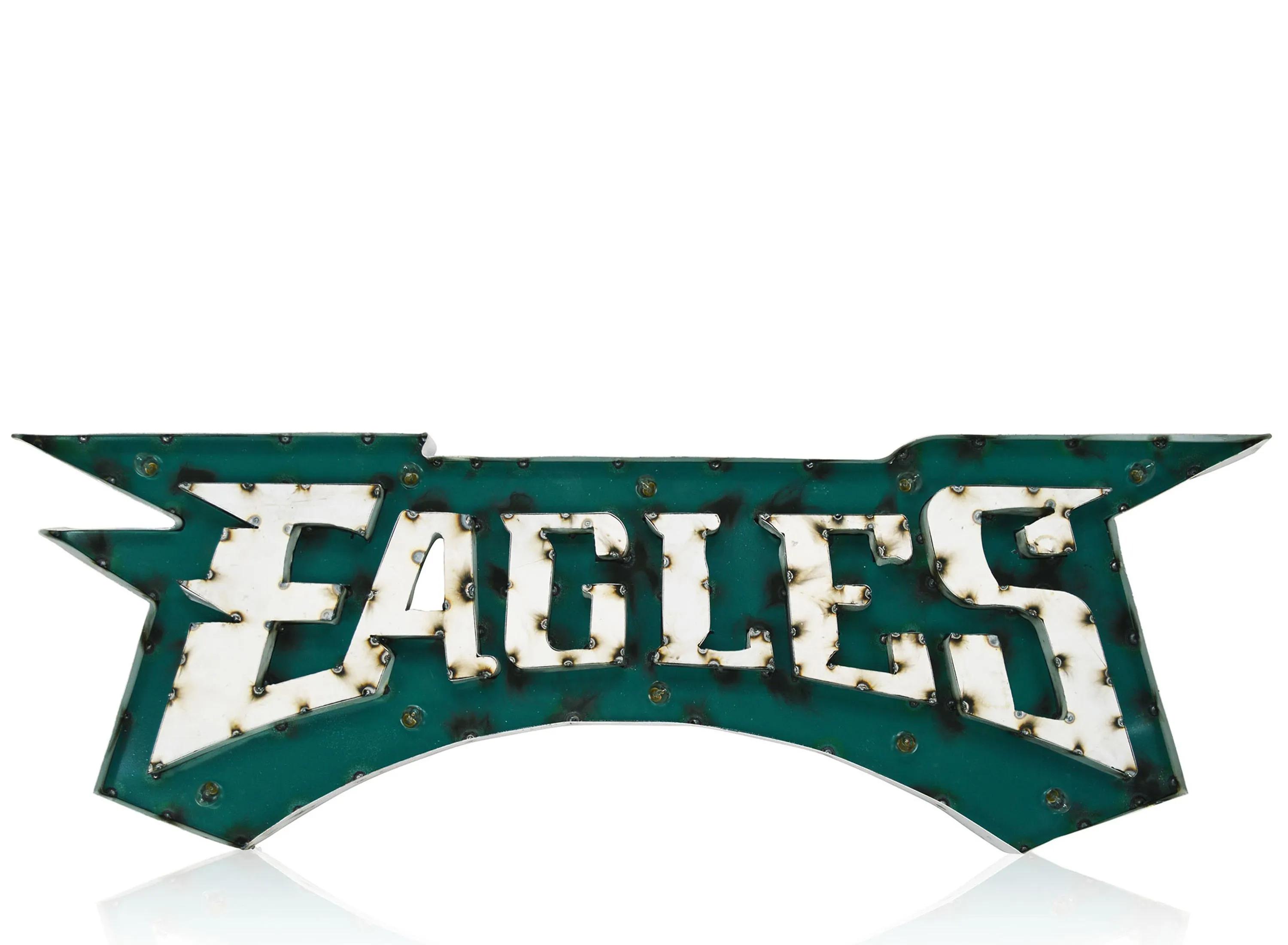 NFL Lighted Recycled Metal Sign
