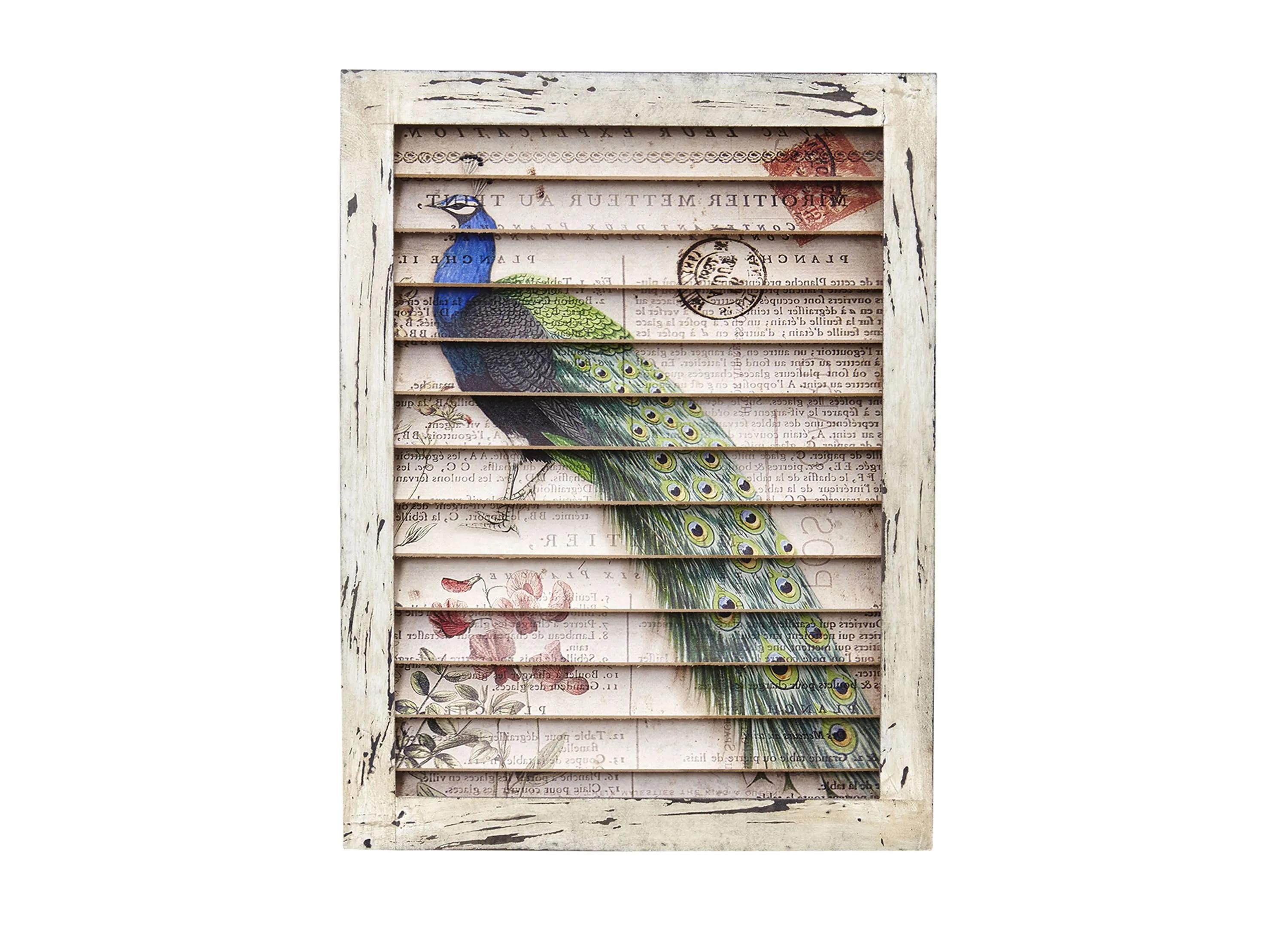Peacock Window Shutter Wall D_cor