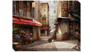 Passing the Flower Market Gallery-Wrapped Canvas Wall Art